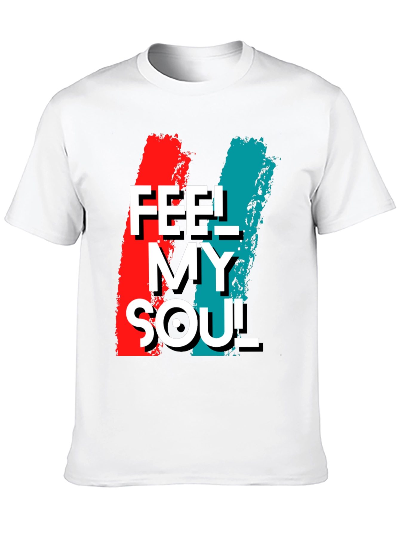 Feel My Soul Graphic Print Black T-Shirt