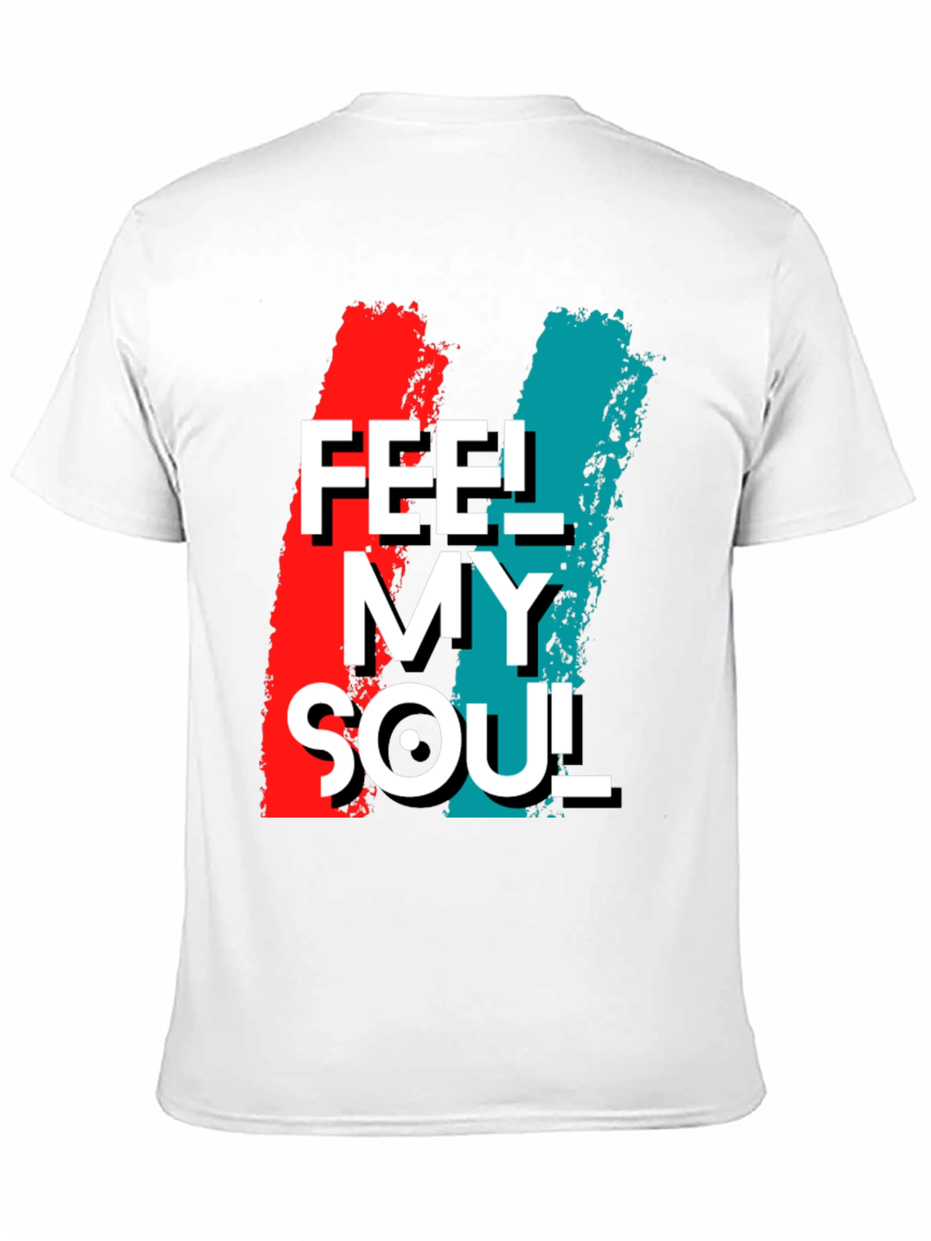 Feel My Soul Graphic Print Black T-Shirt