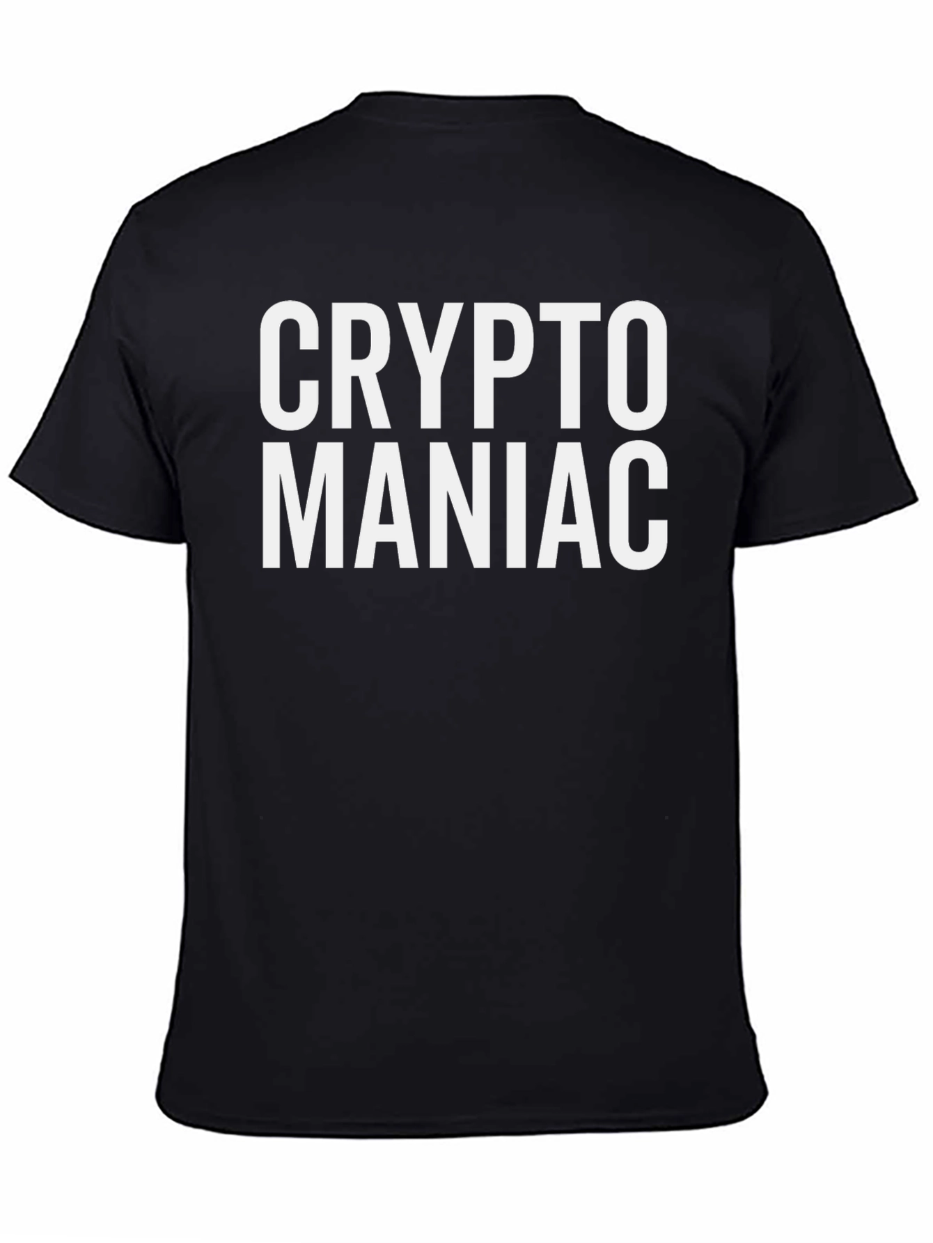 Crypto Maniac Graphic Tee - Black Crew Neck