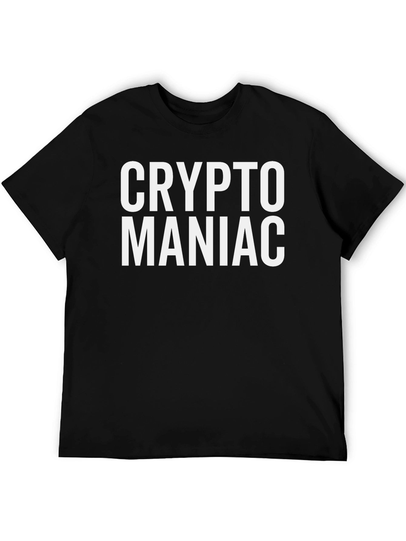 Crypto Maniac Graphic Tee - Black Crew Neck