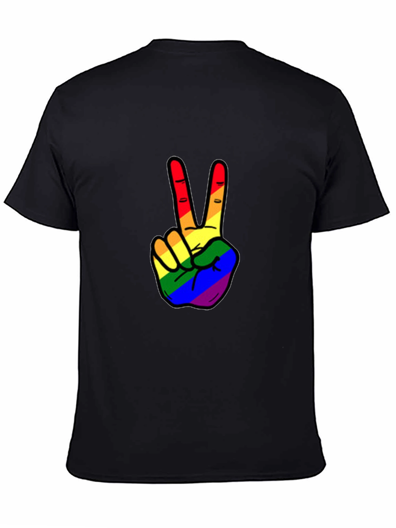 Rainbow Peace Sign Graphic Tee