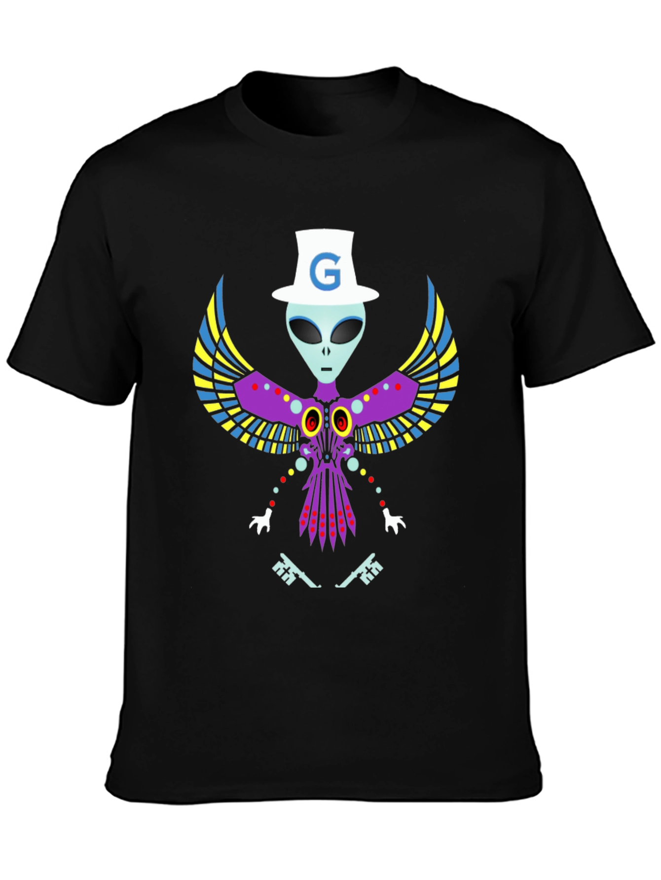G Alien Graphic Tee - Soft Black Cotton T-Shirt
