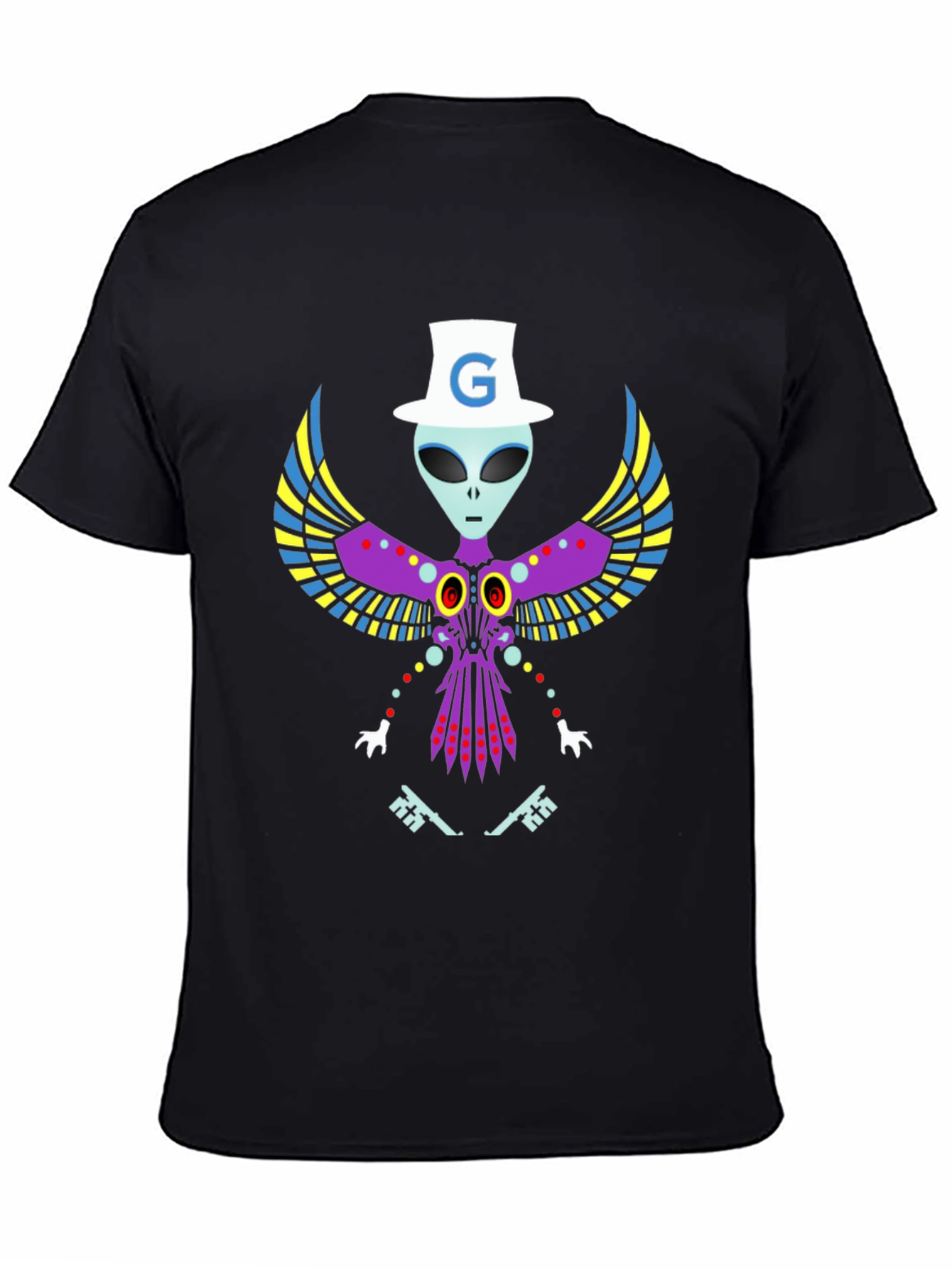 G Alien Graphic Tee - Soft Black Cotton T-Shirt