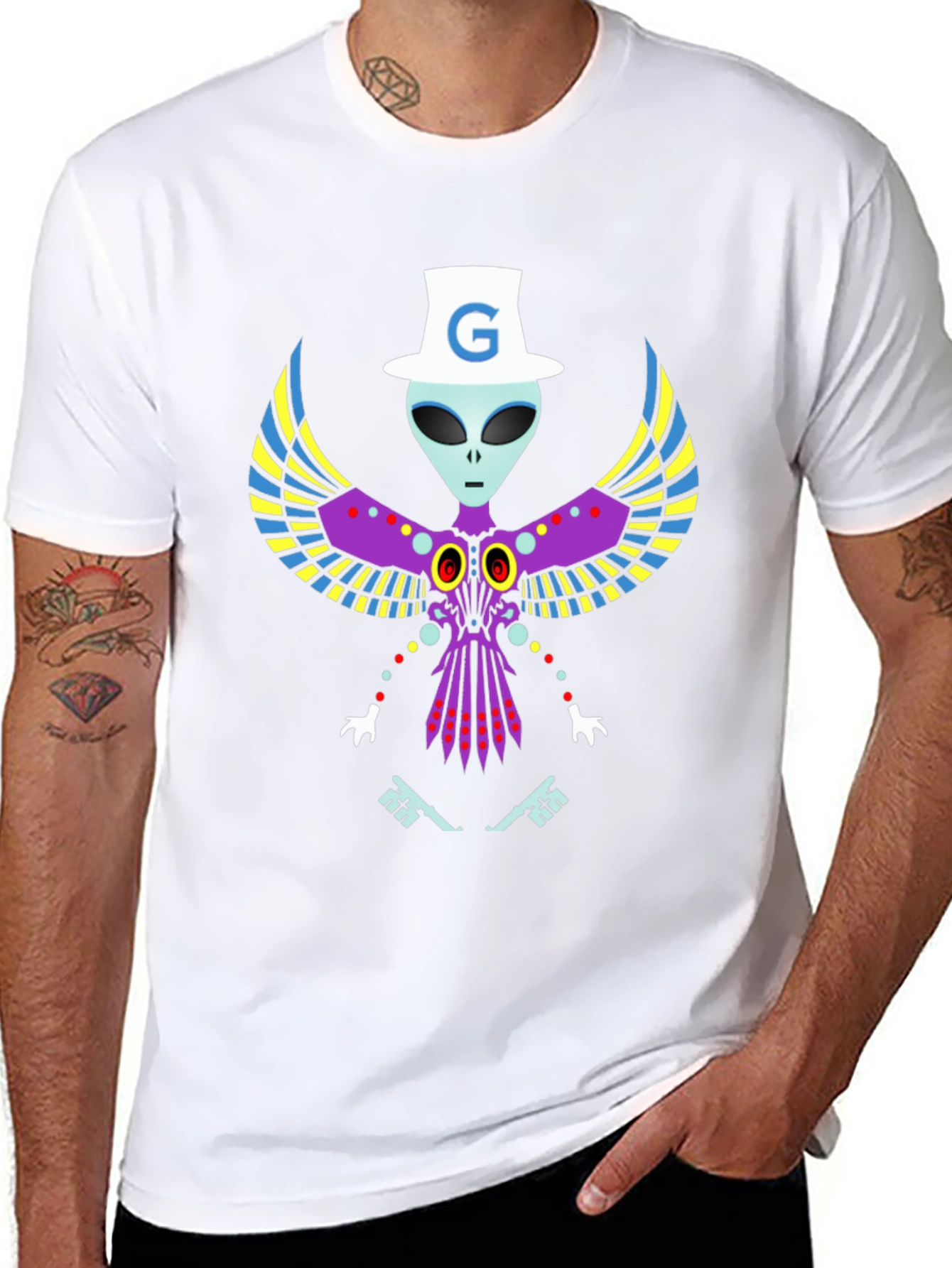G Alien Graphic Tee - Soft Black Cotton T-Shirt