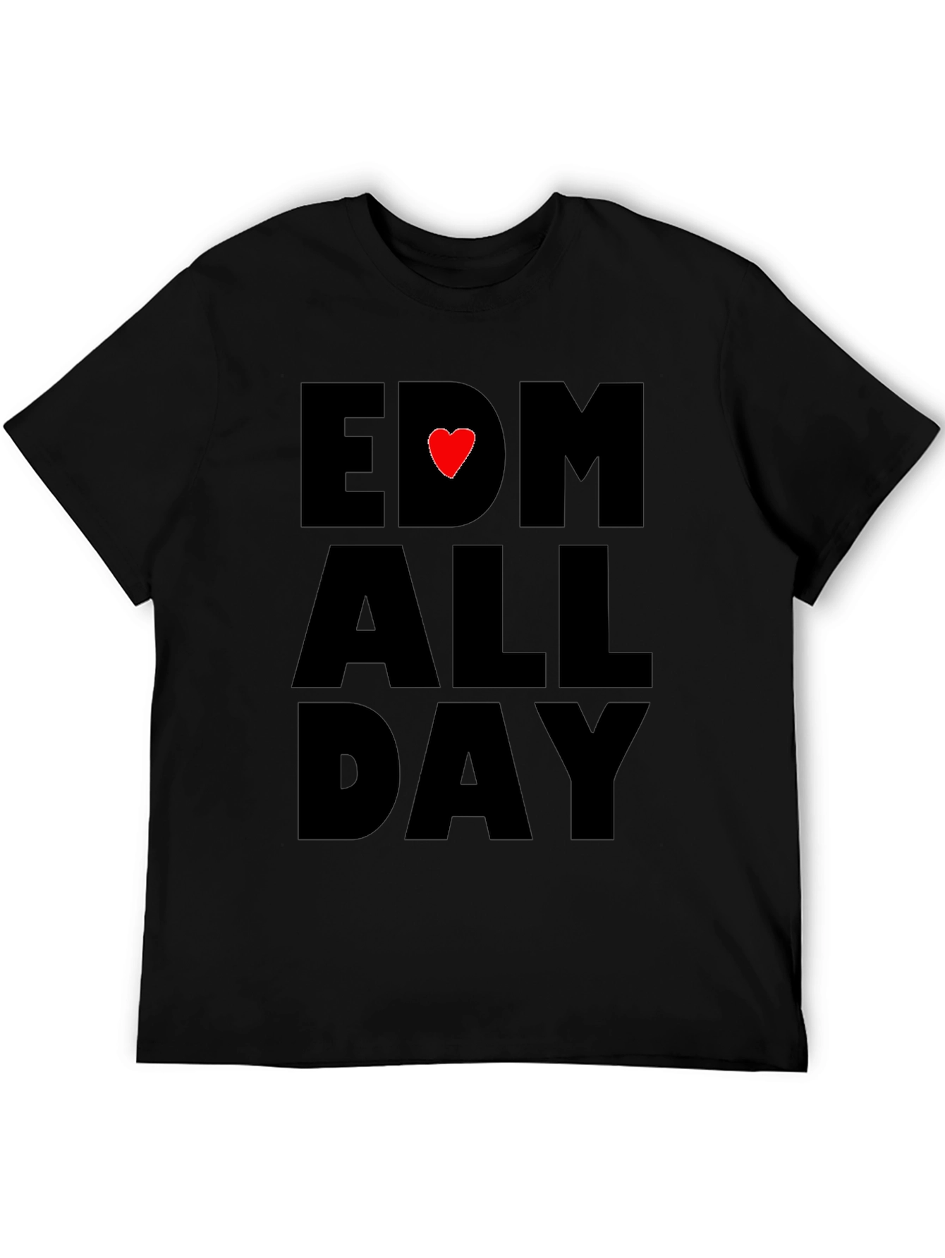 EDM Heartbeat All Day Black T-Shirt