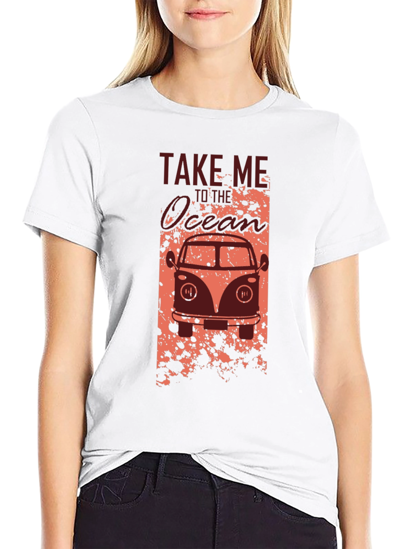Take Me to the Ocean Black Graphic Tee
