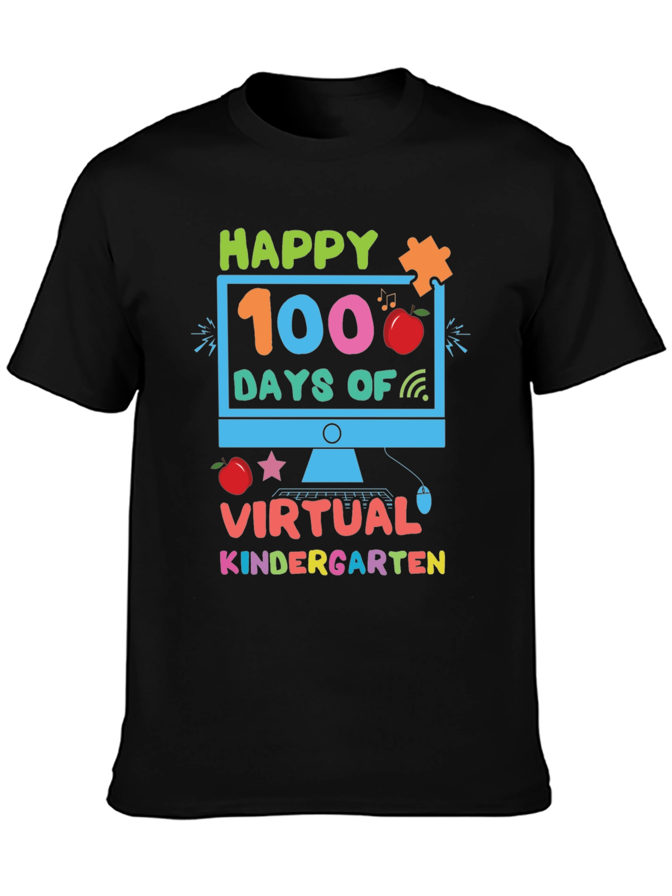 Happy 100 Days of Virtual Kindergarten T-Shirt