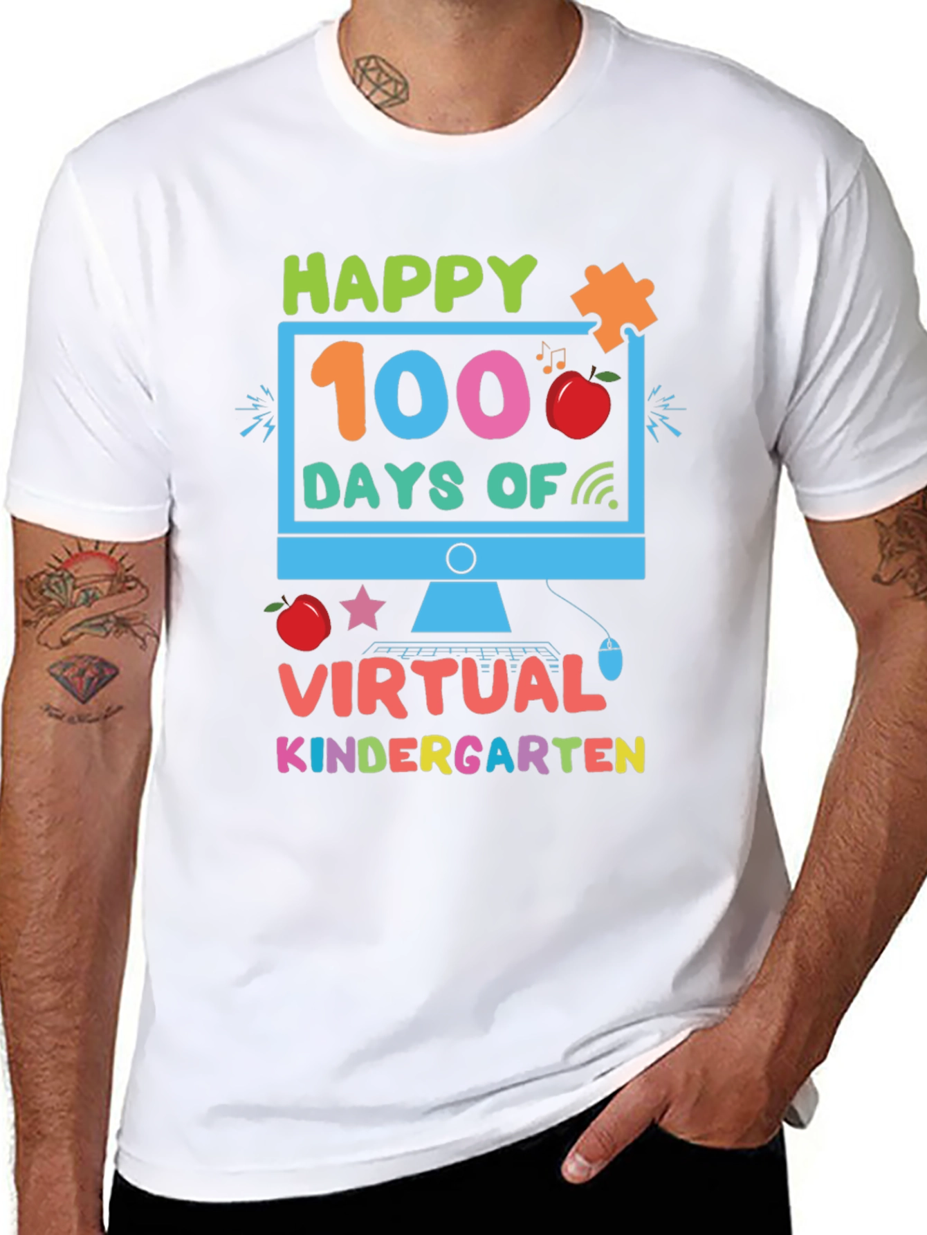 Happy 100 Days of Virtual Kindergarten T-Shirt
