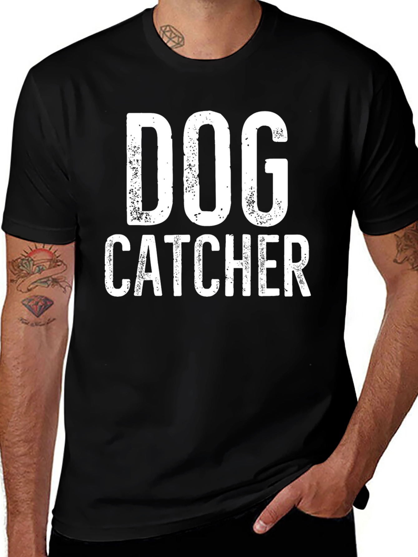 Dog Catcher Graphic Tee - Classic Black T-Shirt