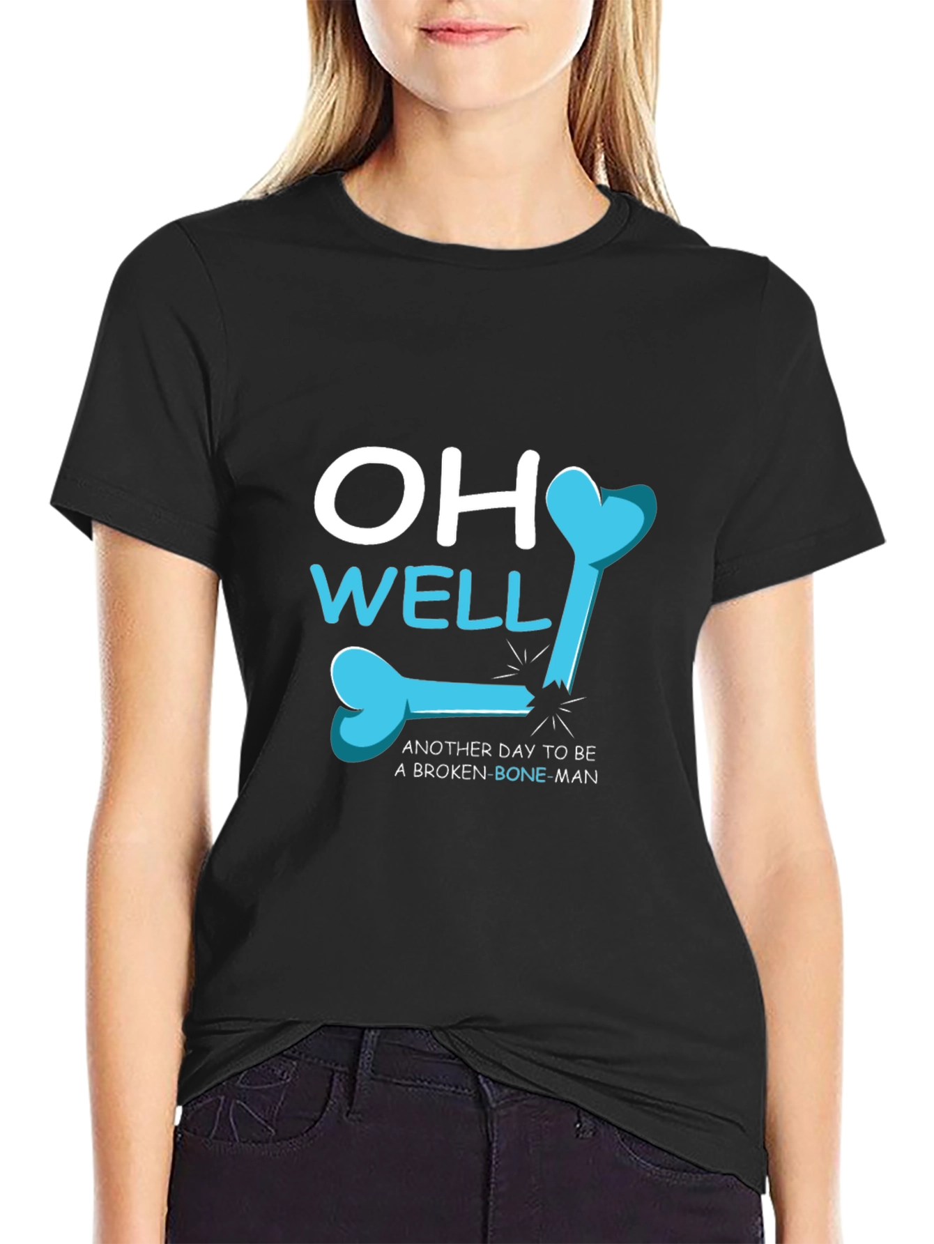 Broken Bone Man T-Shirt: Funny Injury Tee