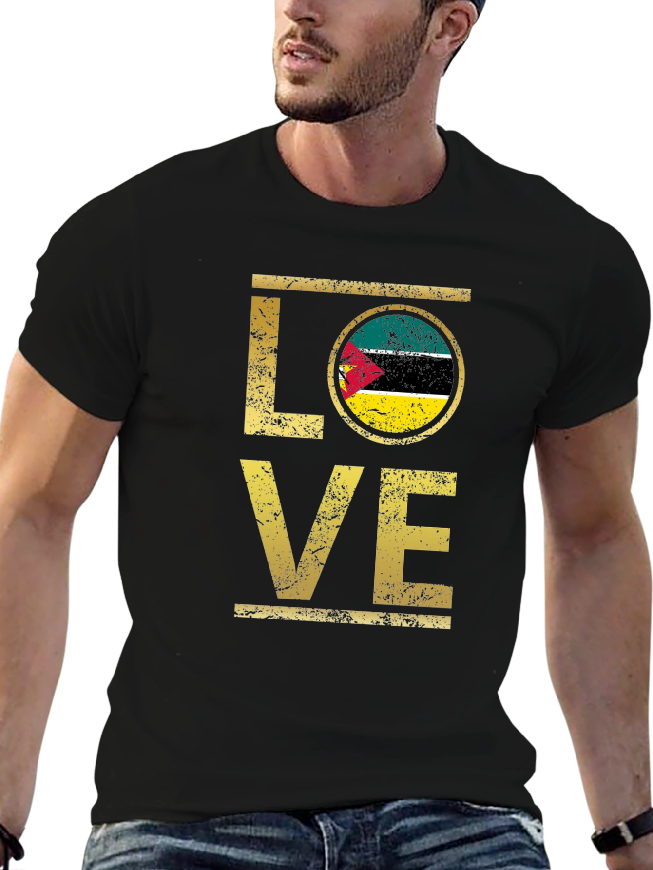 Mozambique Flag Love T-Shirt
