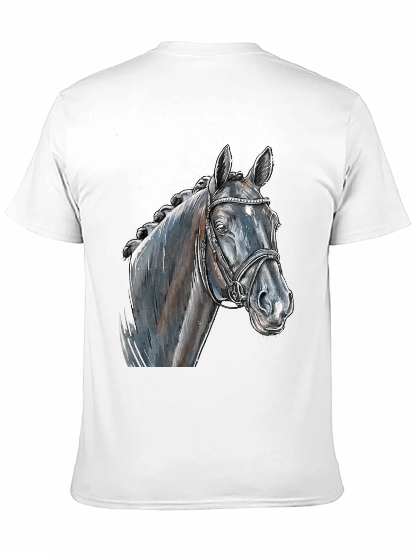 Black Horse Graphic Tee - Equestrian Style