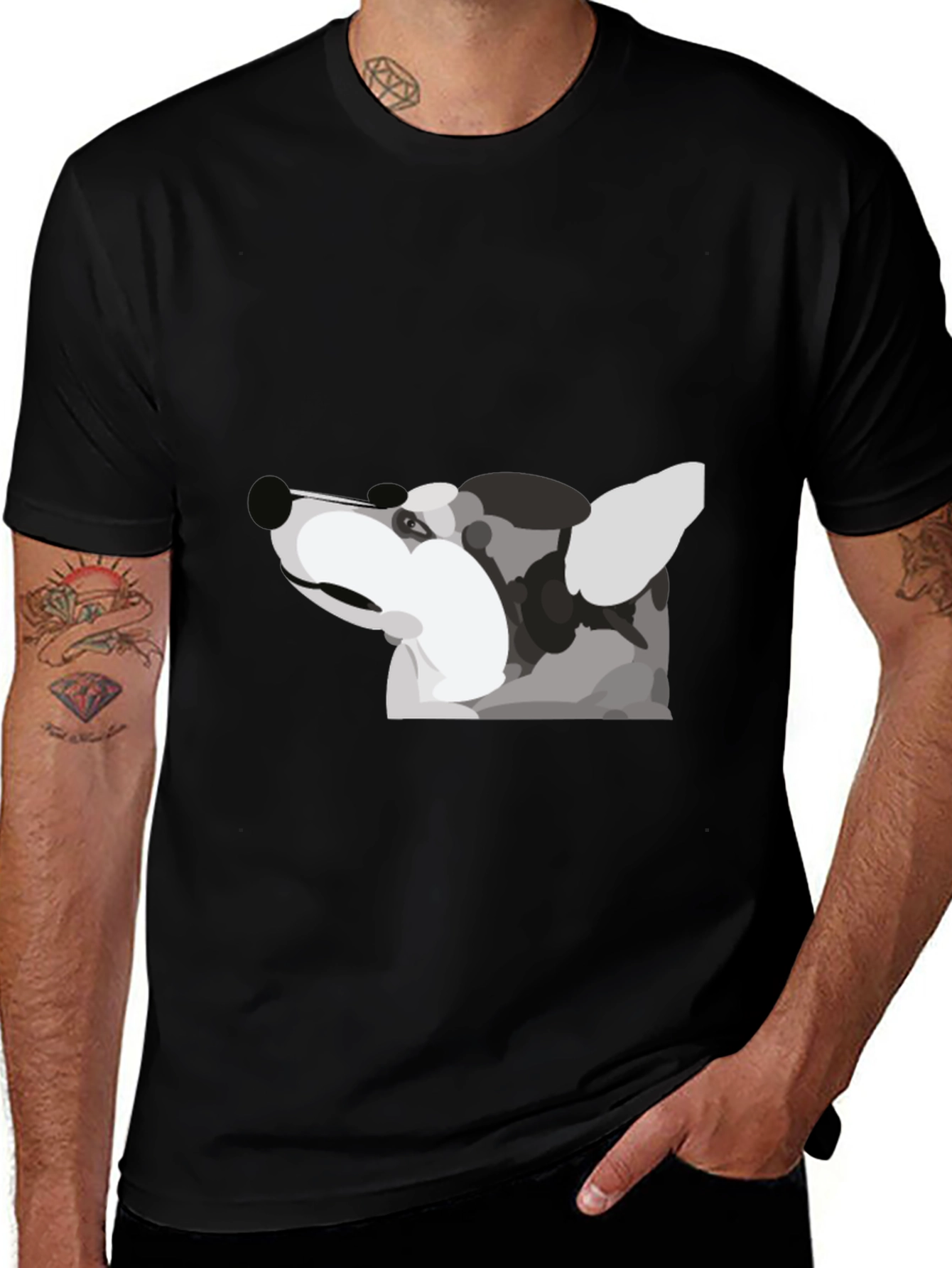 Dog Graphic Print T-Shirt