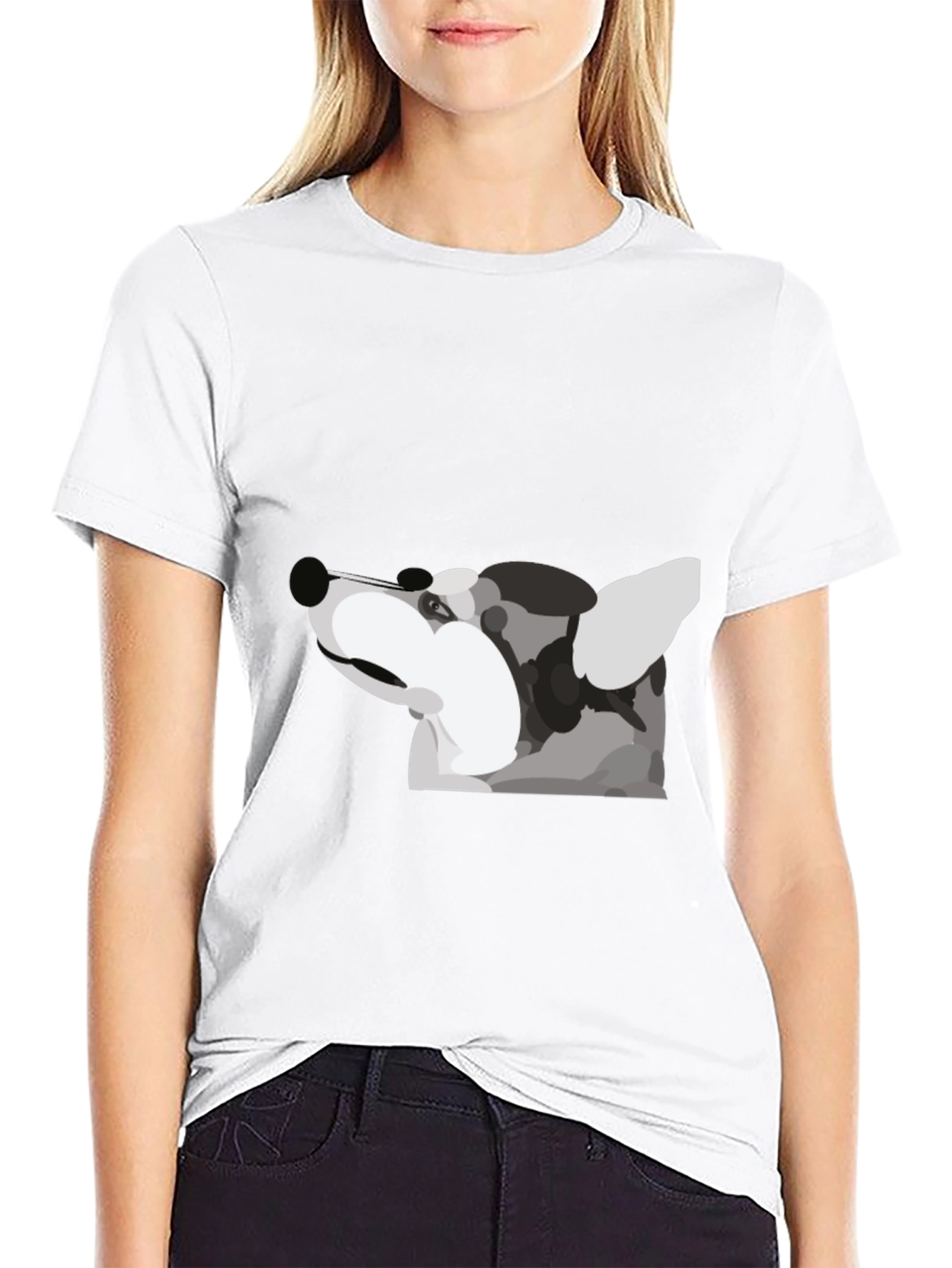 Dog Graphic Print T-Shirt