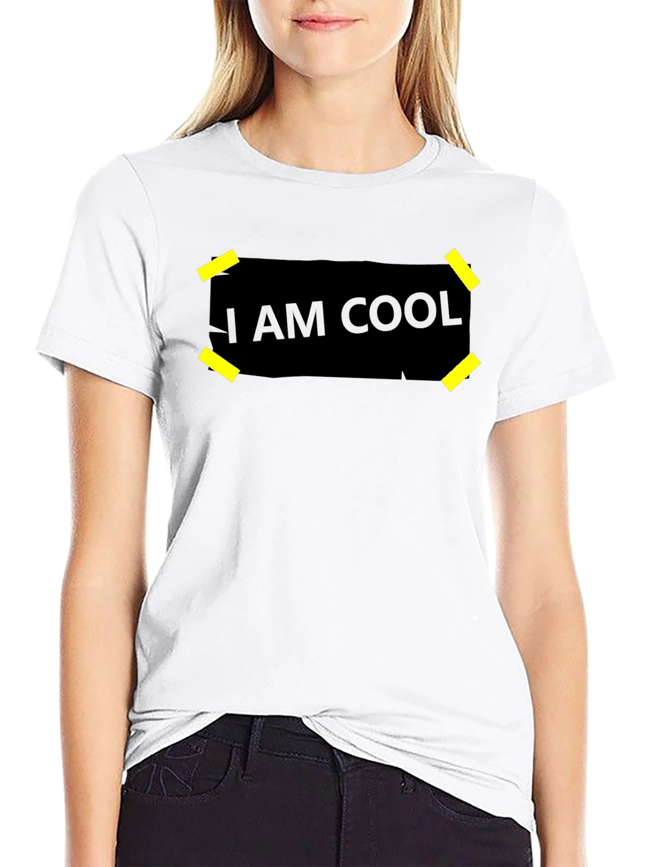I Am Cool Graphic Black T-Shirt