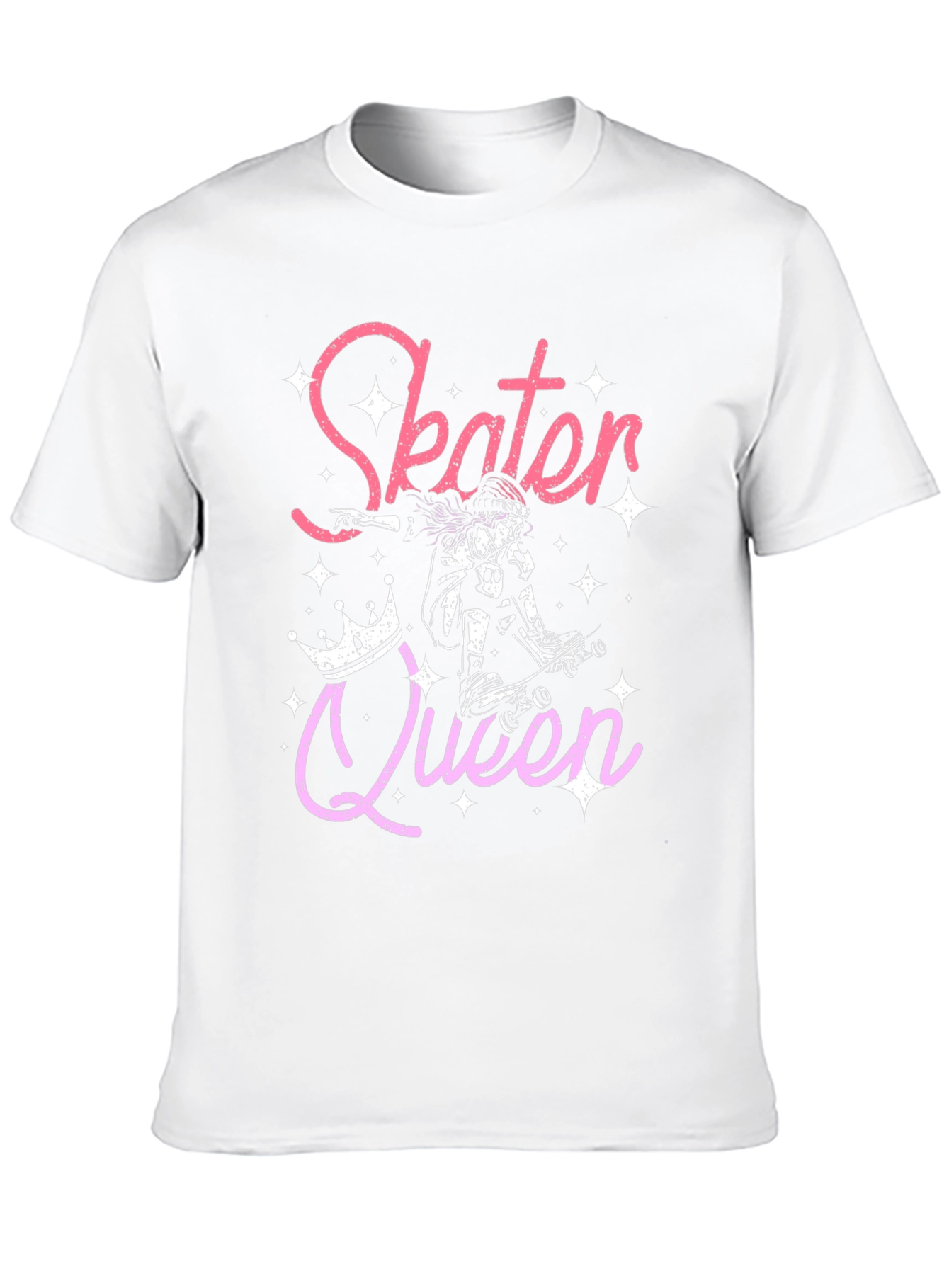 Skater Queen Black Graphic Tee - Cool Skateboarder Shirt
