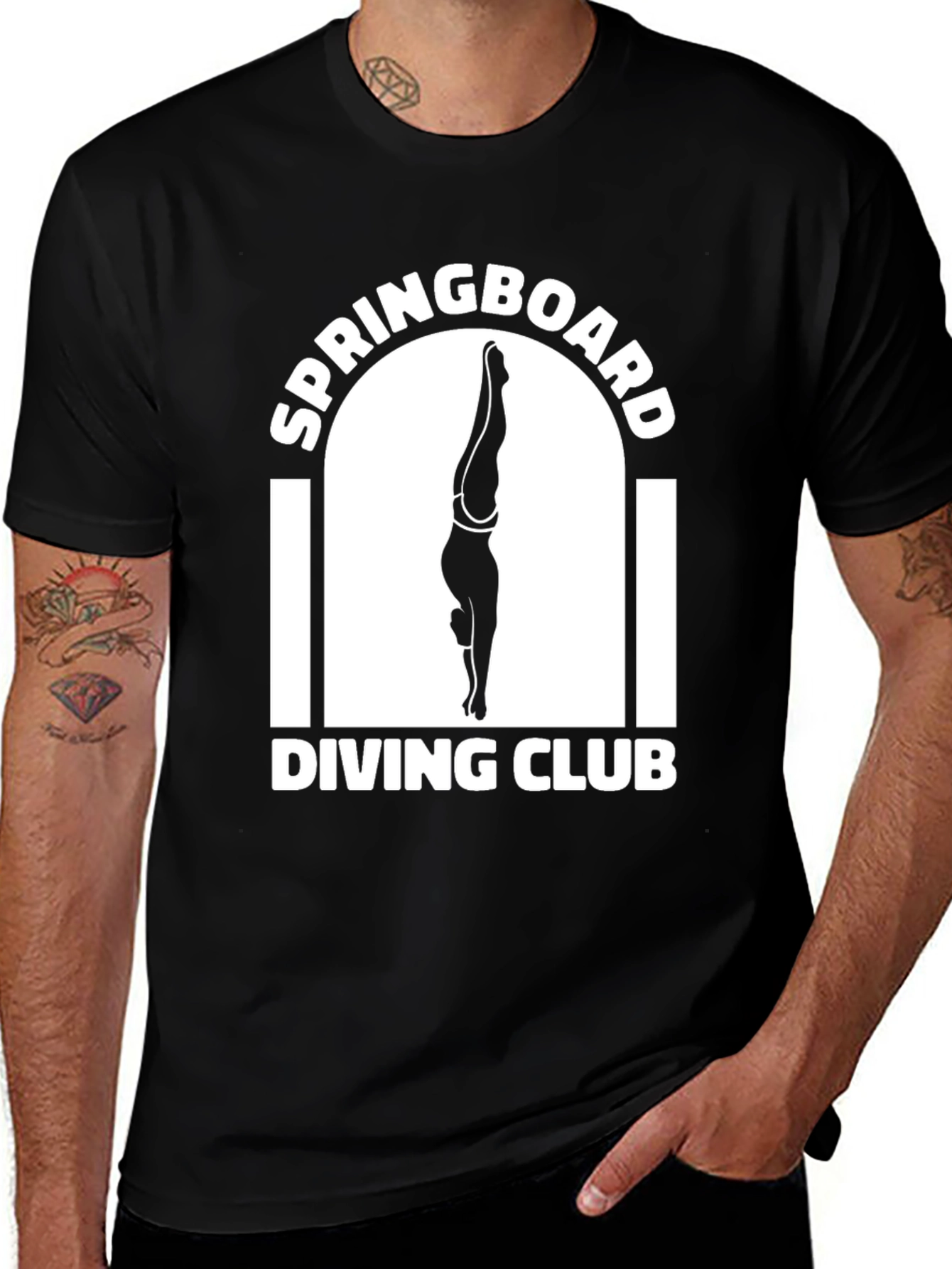 Springboard Diving Club T-Shirt - Black