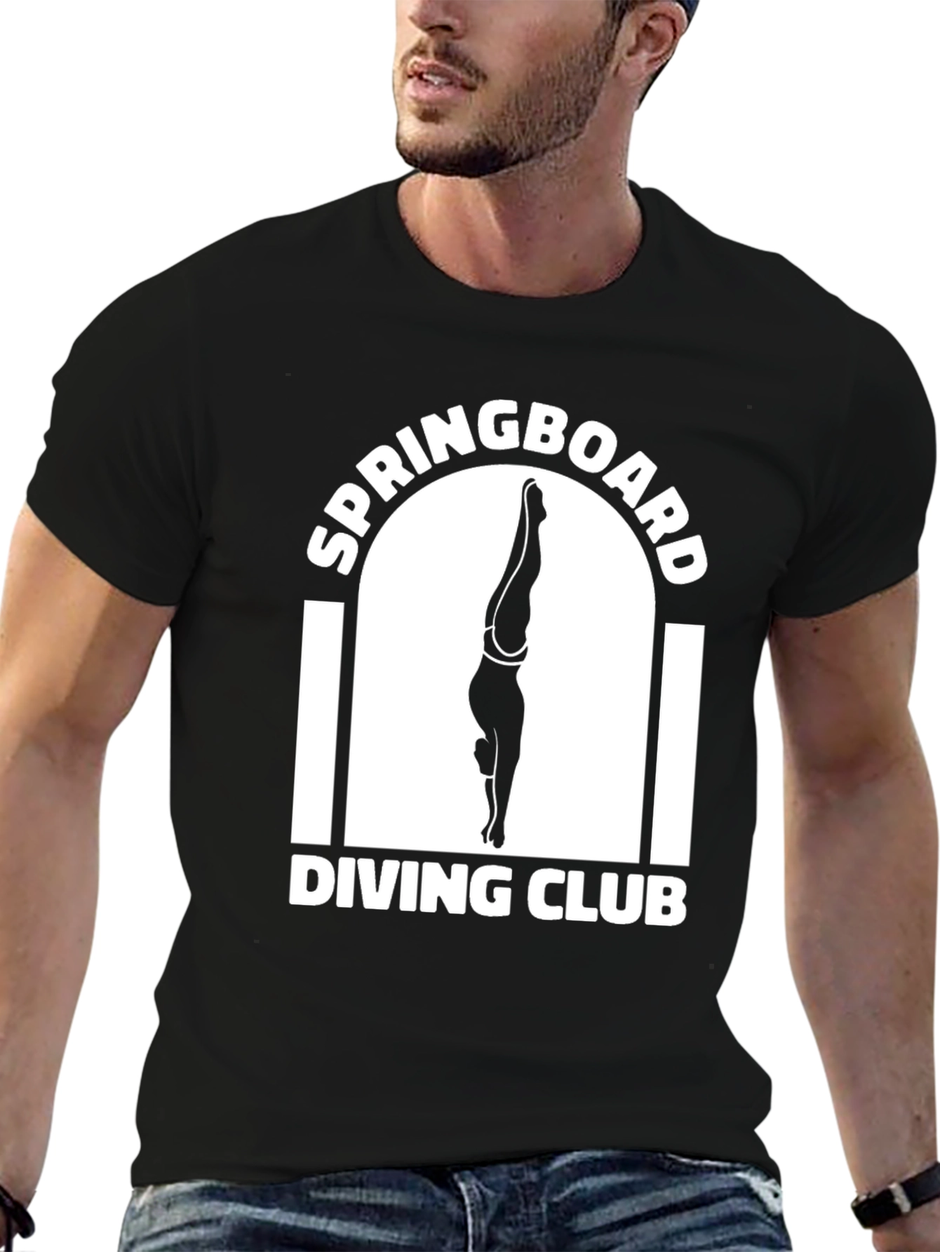 Springboard Diving Club T-Shirt - Black