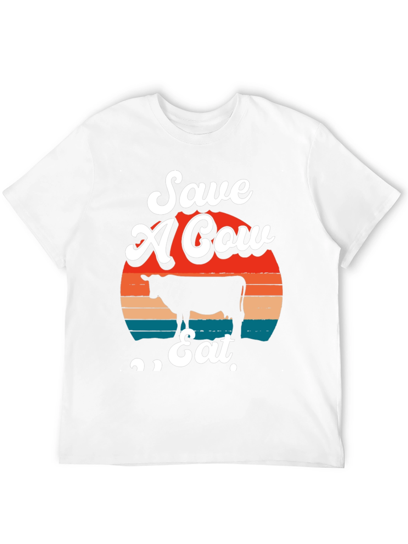 Save A Cow Eat Tee - Graphic Print T-Shirt
