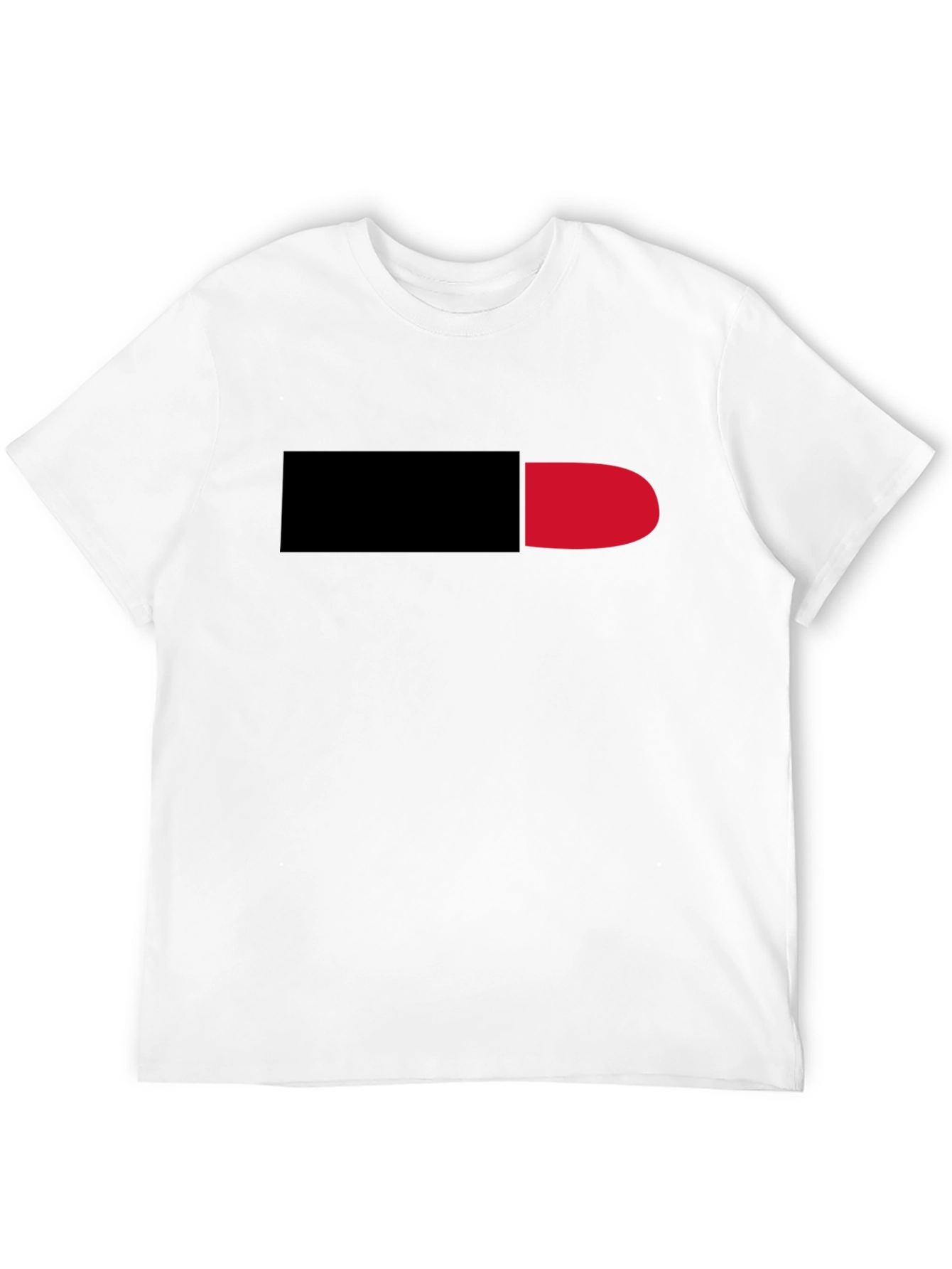 Black Tee with Red & Black Pill Graphic