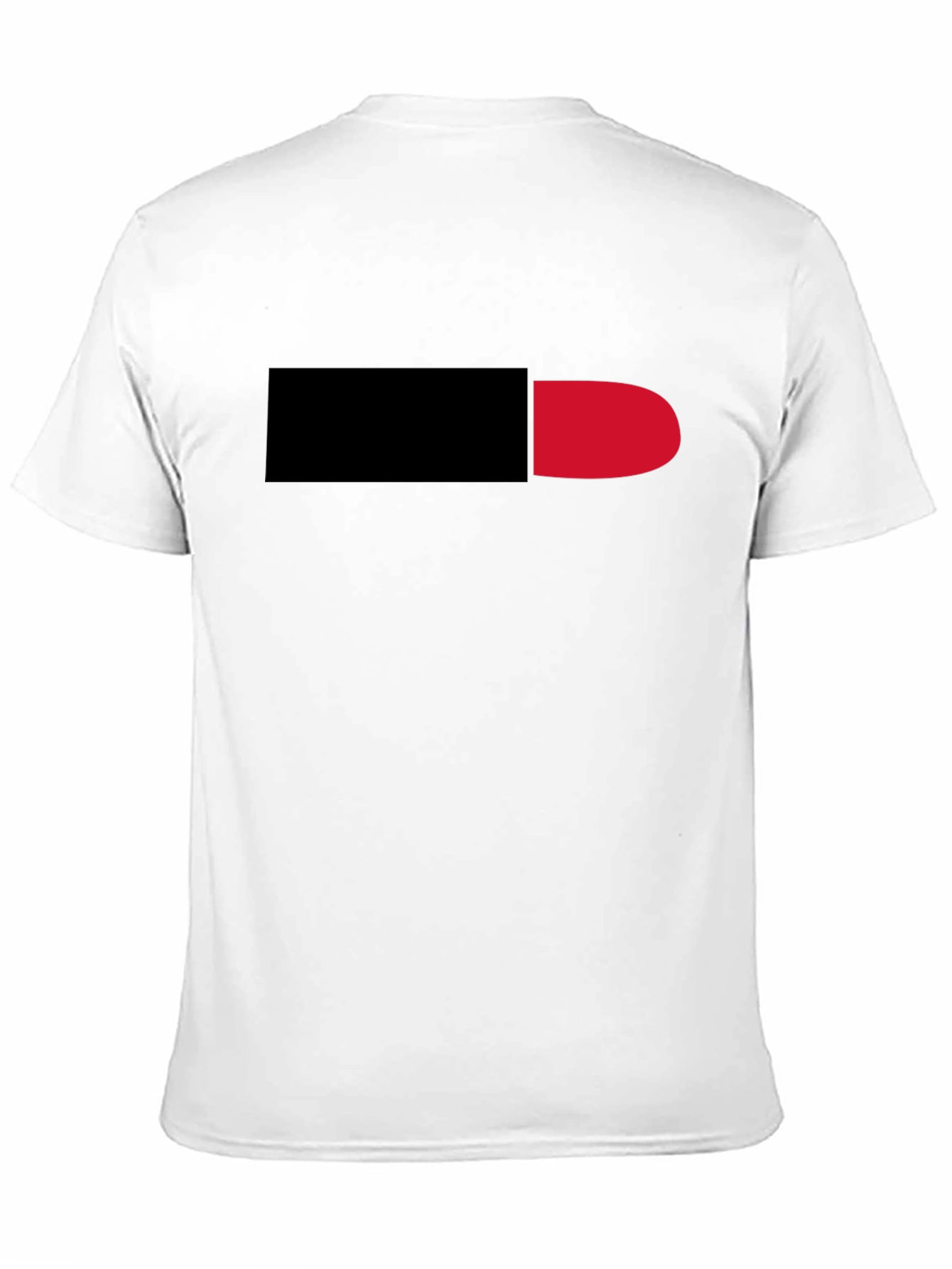Black Tee with Red & Black Pill Graphic