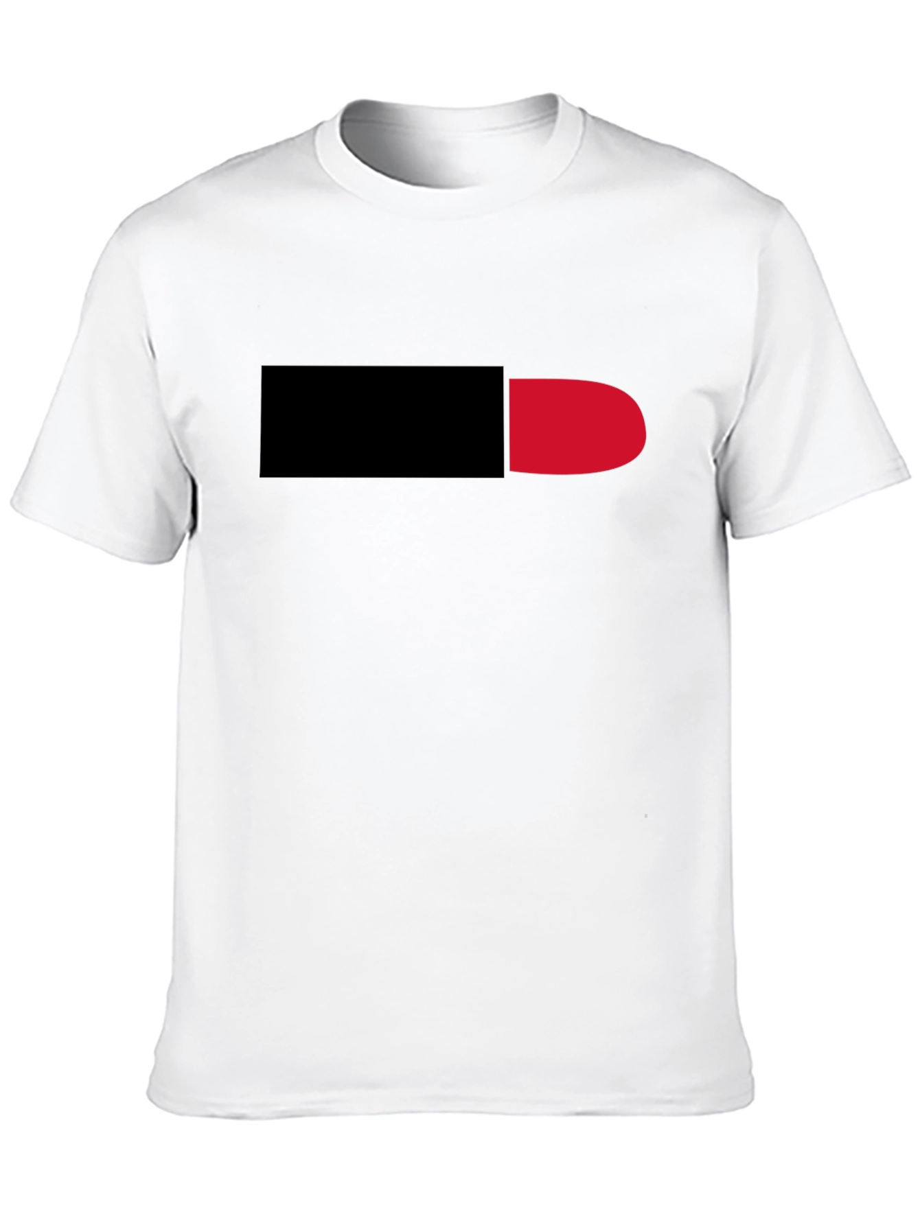 Black Tee with Red & Black Pill Graphic