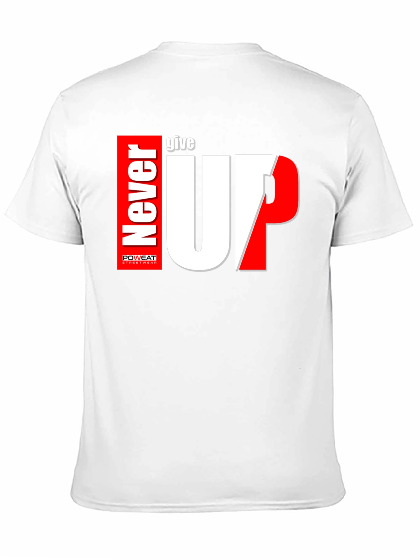 Never Give Up Black Graphic Tee
