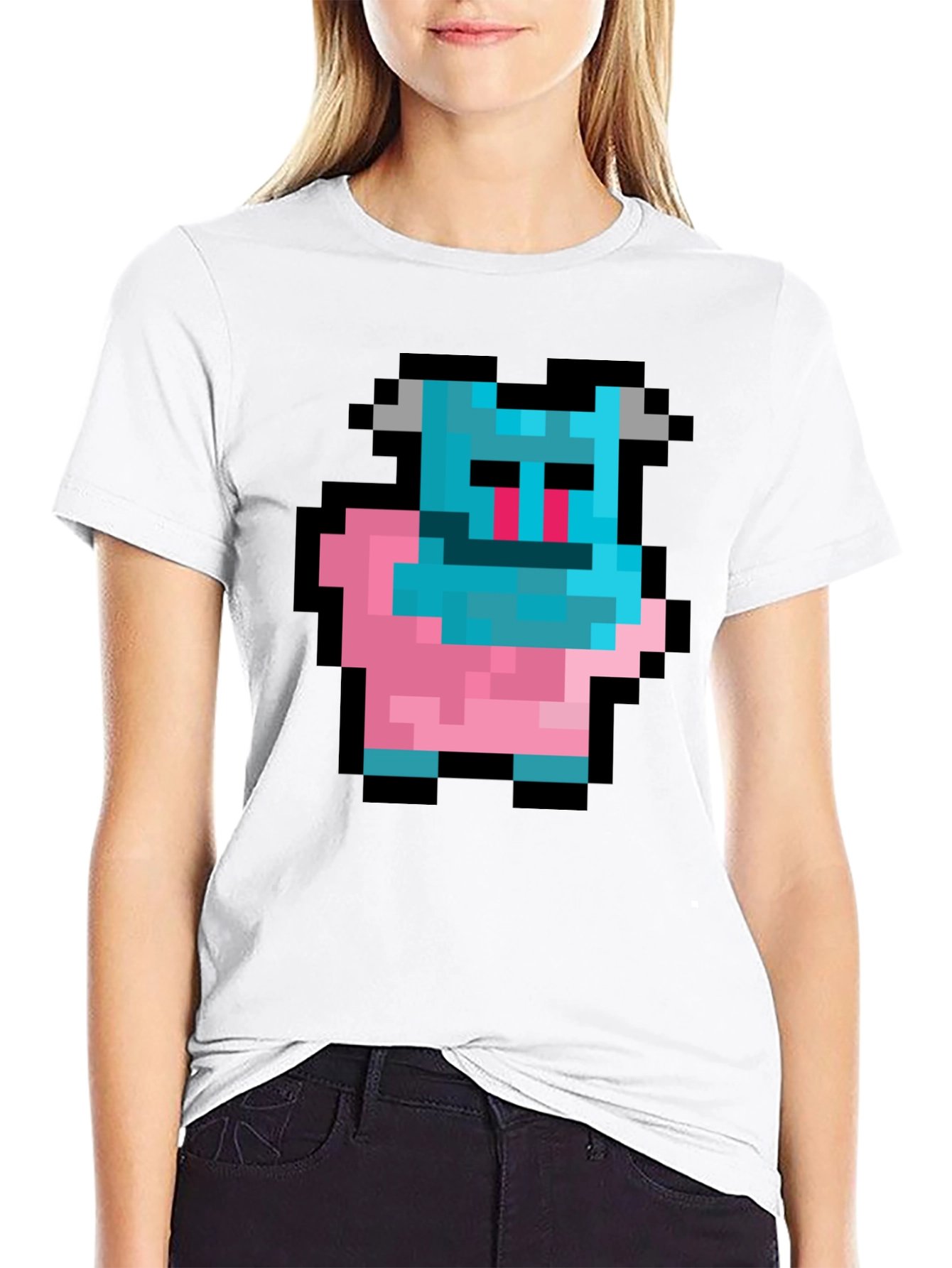 Pixel Art Monster Graphic T-Shirt