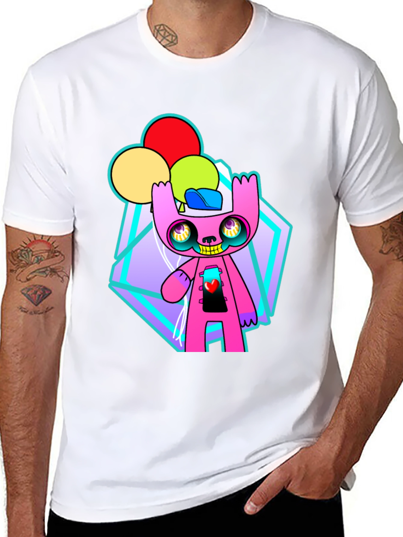 Funky Cartoon Character Graphic Tee