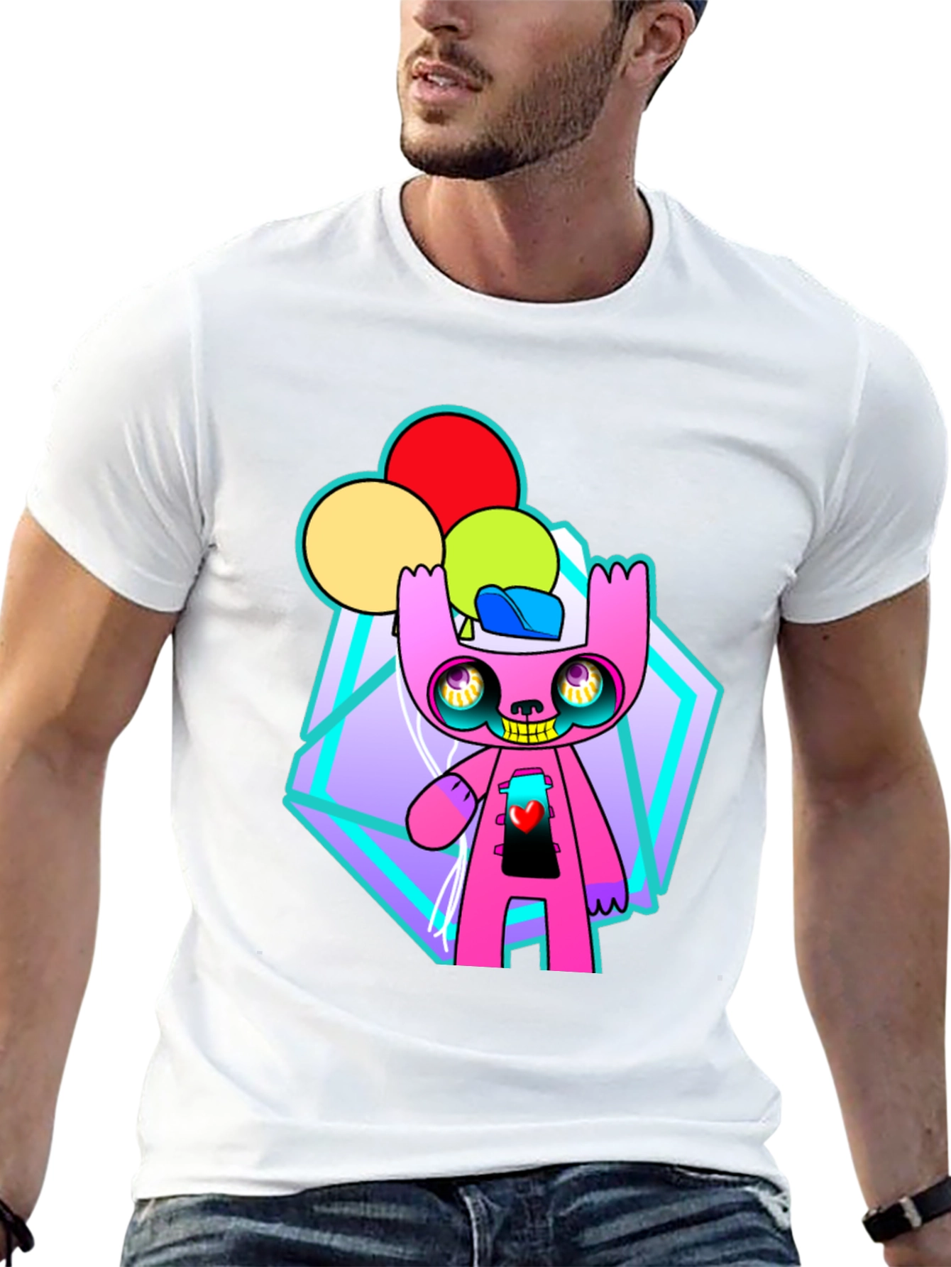Funky Cartoon Character Graphic Tee