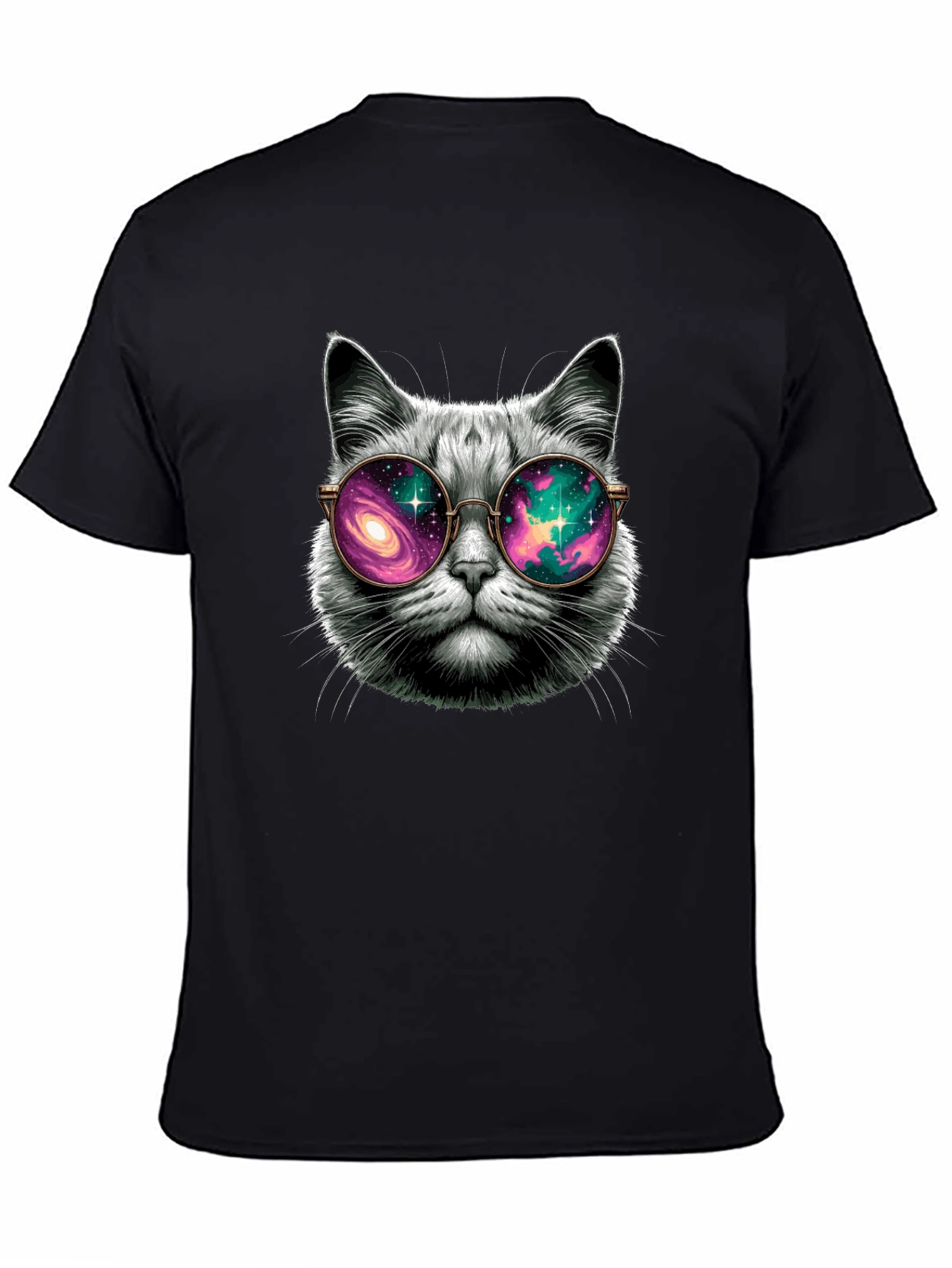 Cool Cat Galaxy Glasses T-Shirt