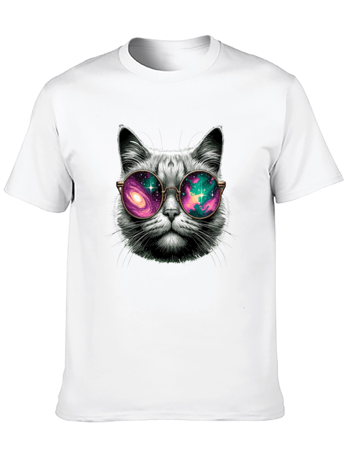 Cool Cat Galaxy Glasses T-Shirt