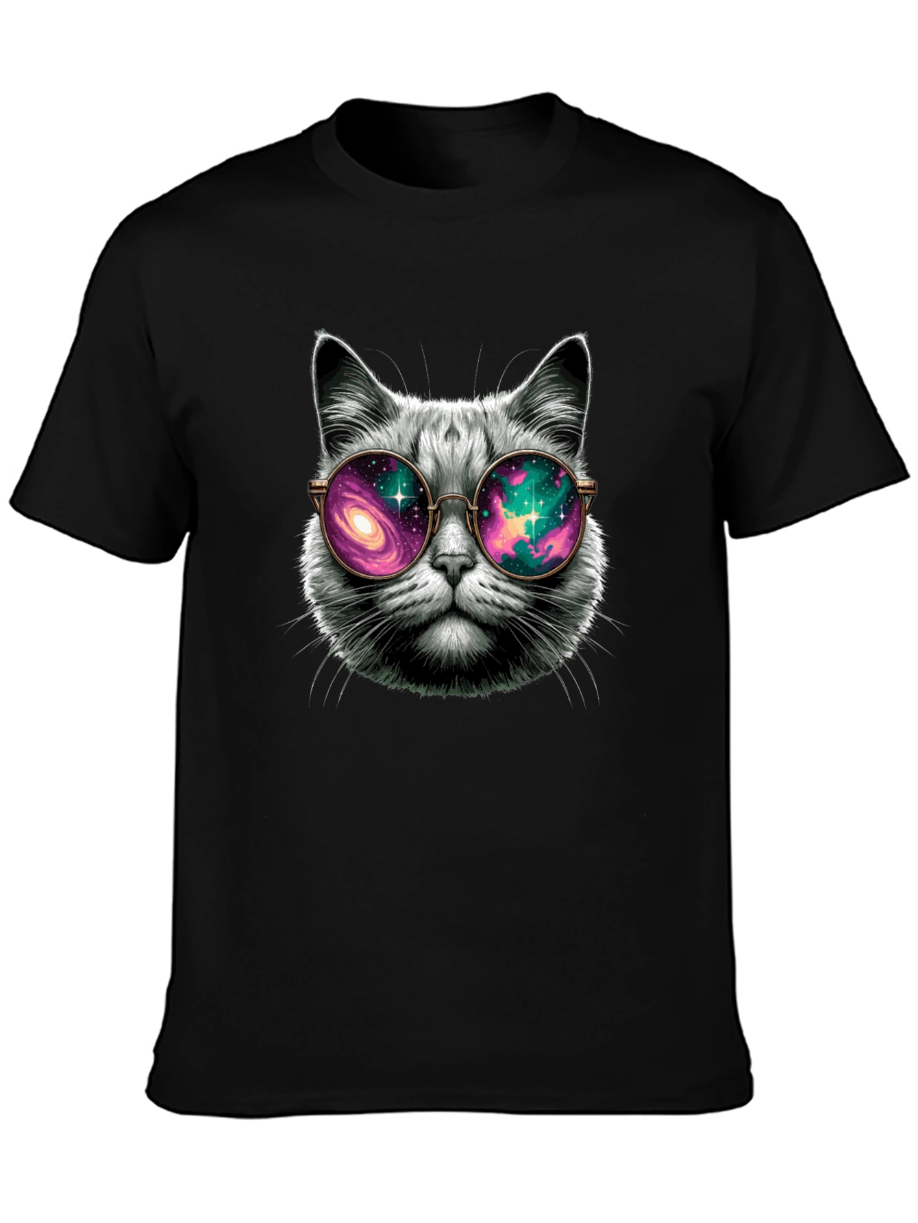 Cool Cat Galaxy Glasses T-Shirt