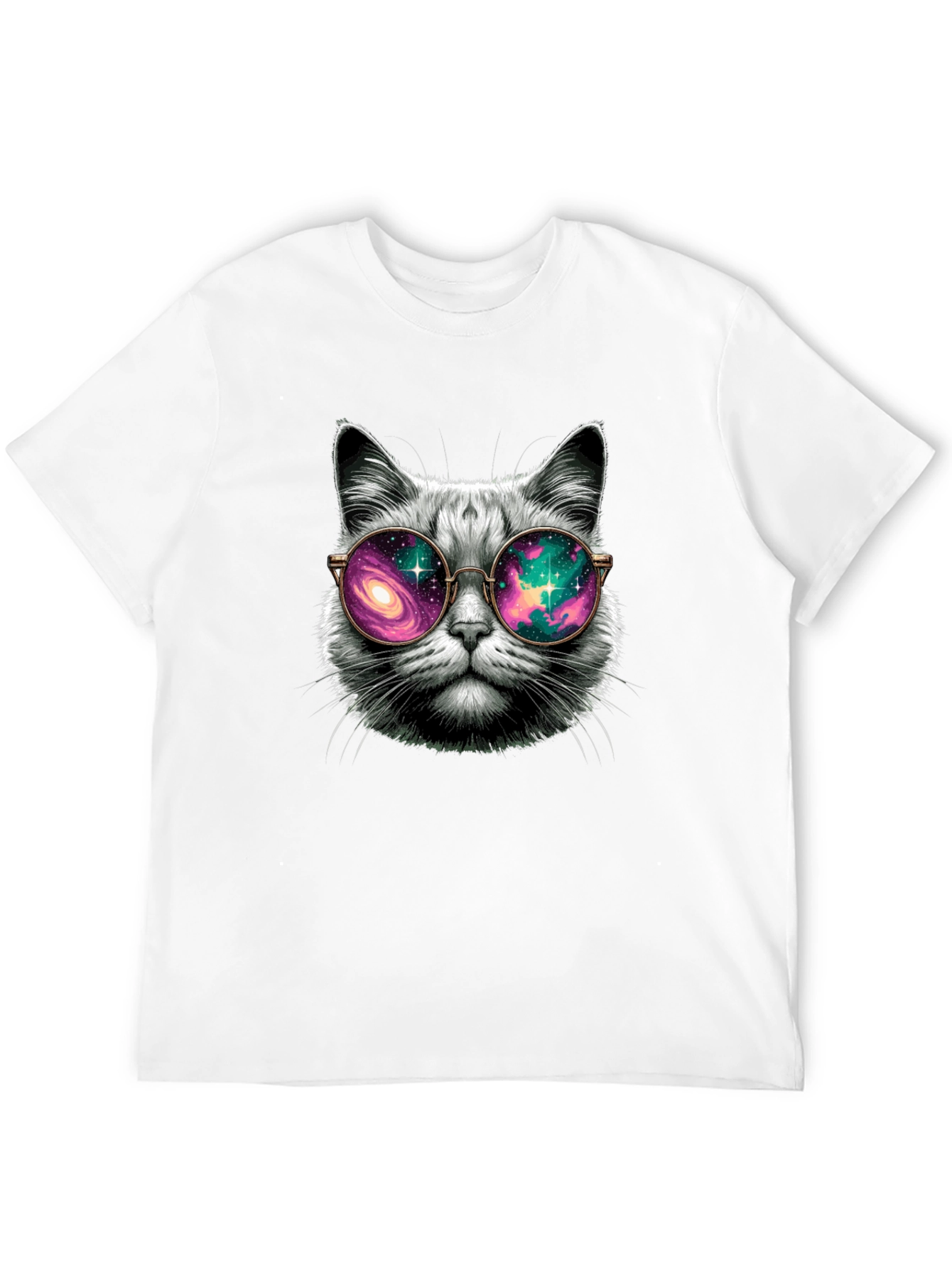 Cool Cat Galaxy Glasses T-Shirt