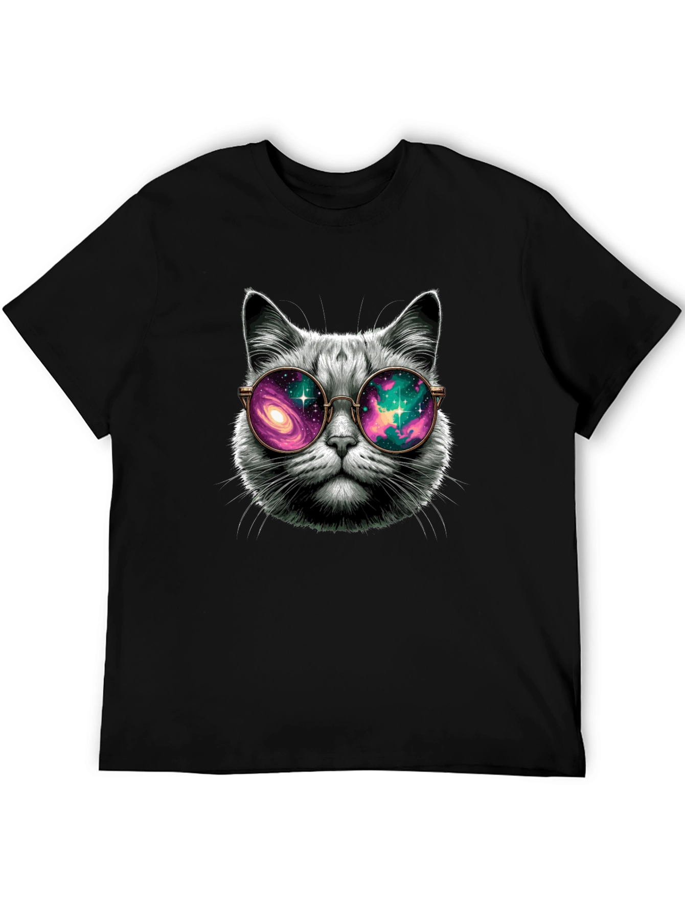 Cool Cat Galaxy Glasses T-Shirt