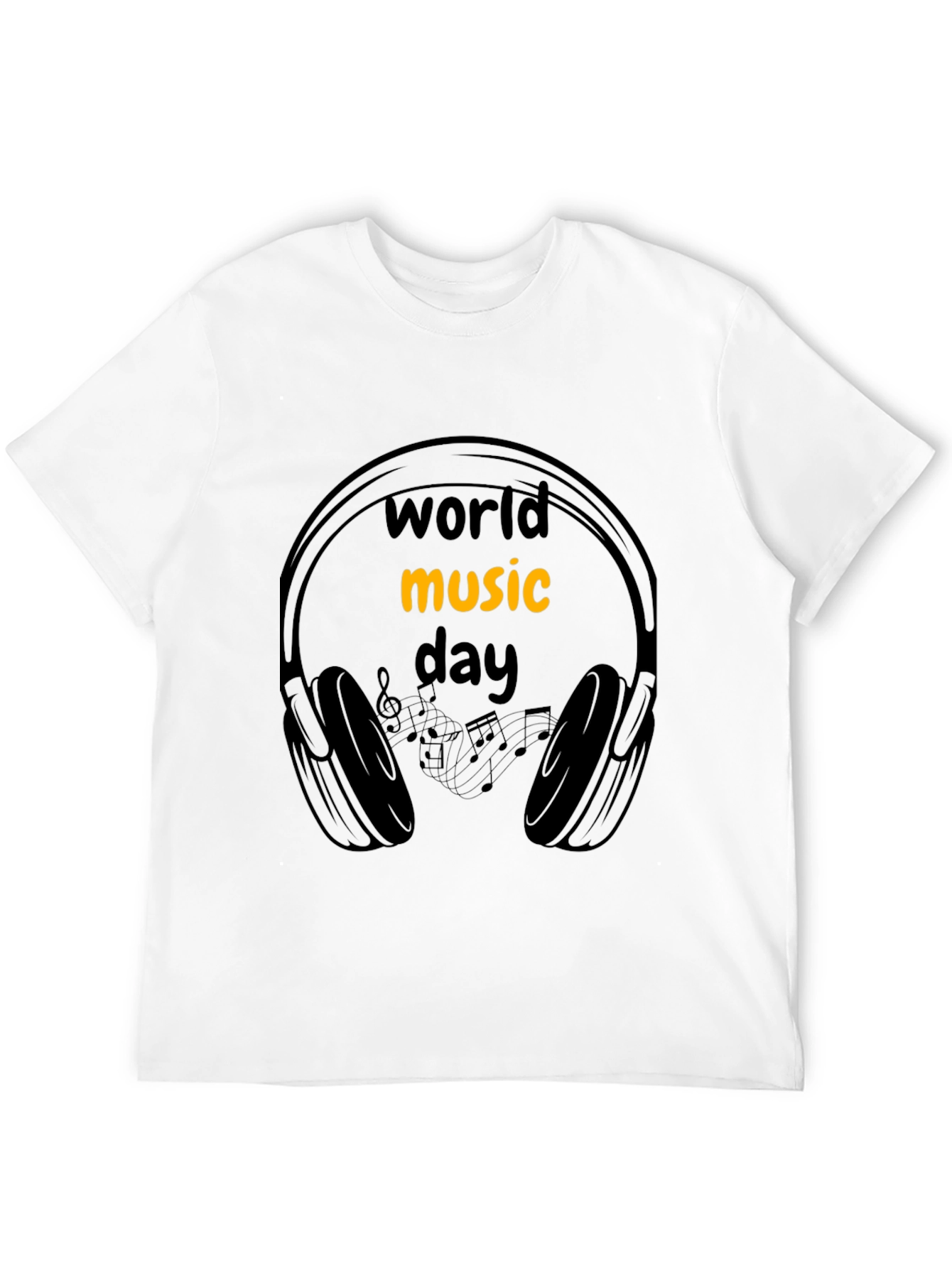 World Music Day Black T-Shirt