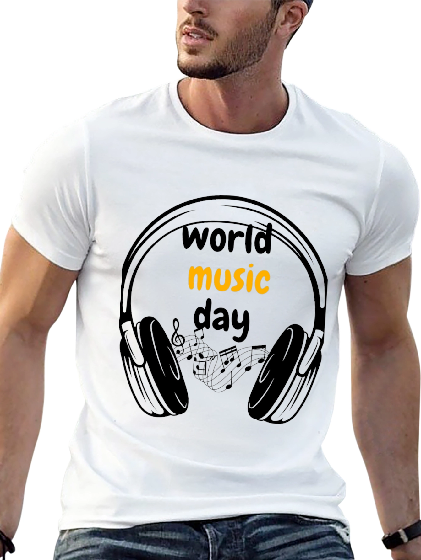 World Music Day Black T-Shirt