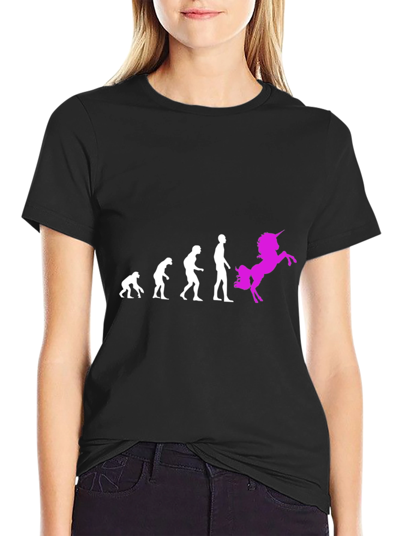 Evolution to Unicorn Graphic T-Shirt