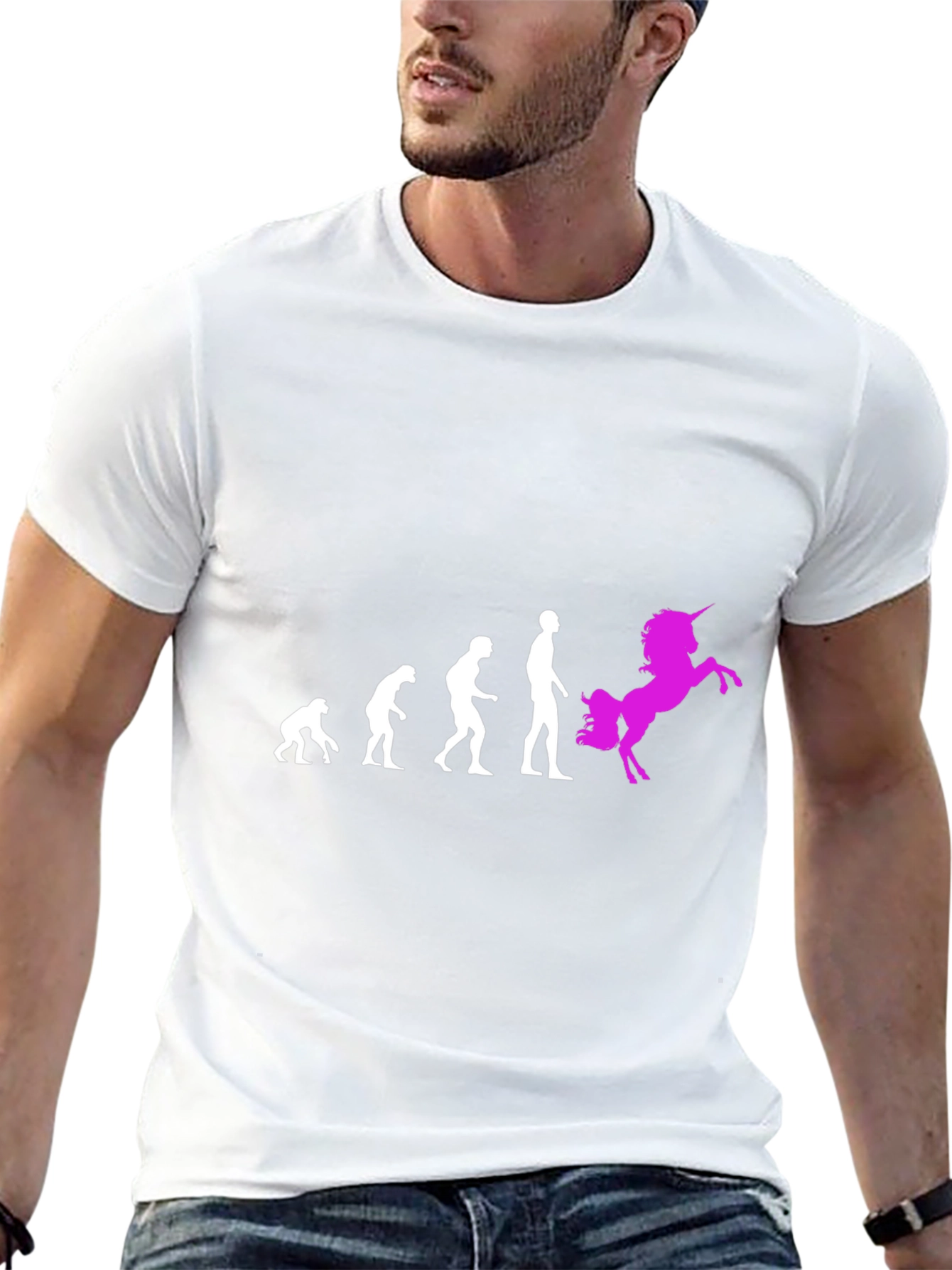 Evolution to Unicorn Graphic T-Shirt