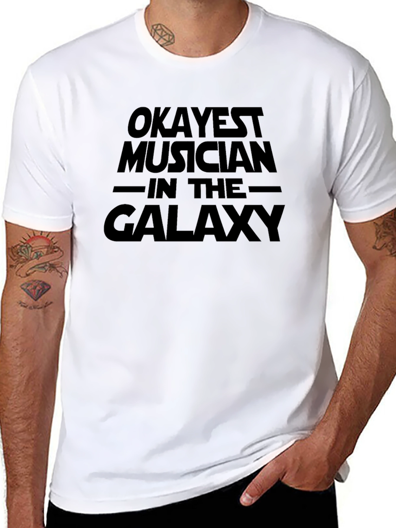 Okayest Musician in the Galaxy Black T-Shirt