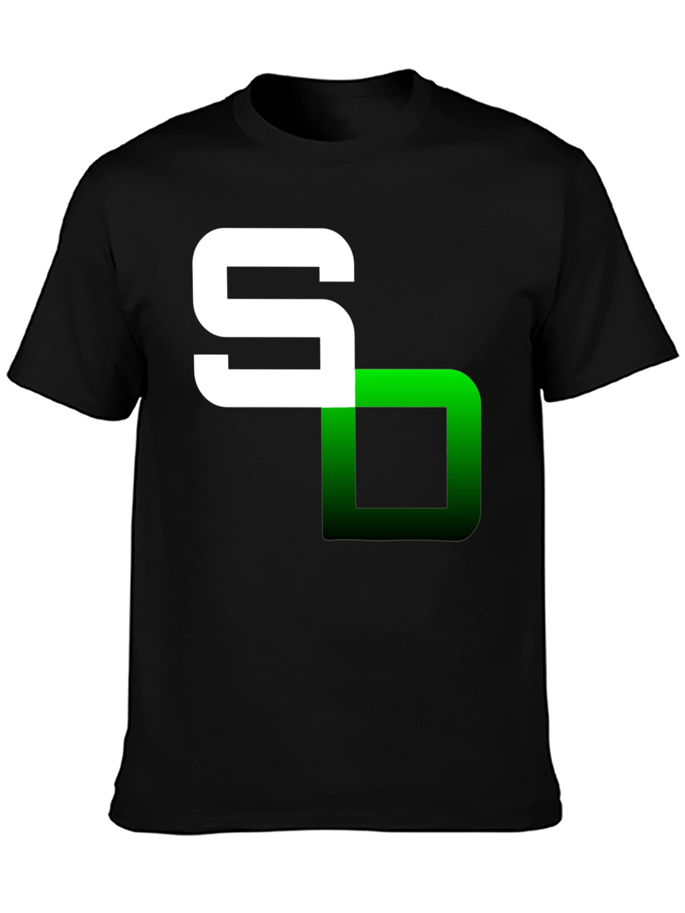 Modern Graphic Tee - S Logo Black T-Shirt