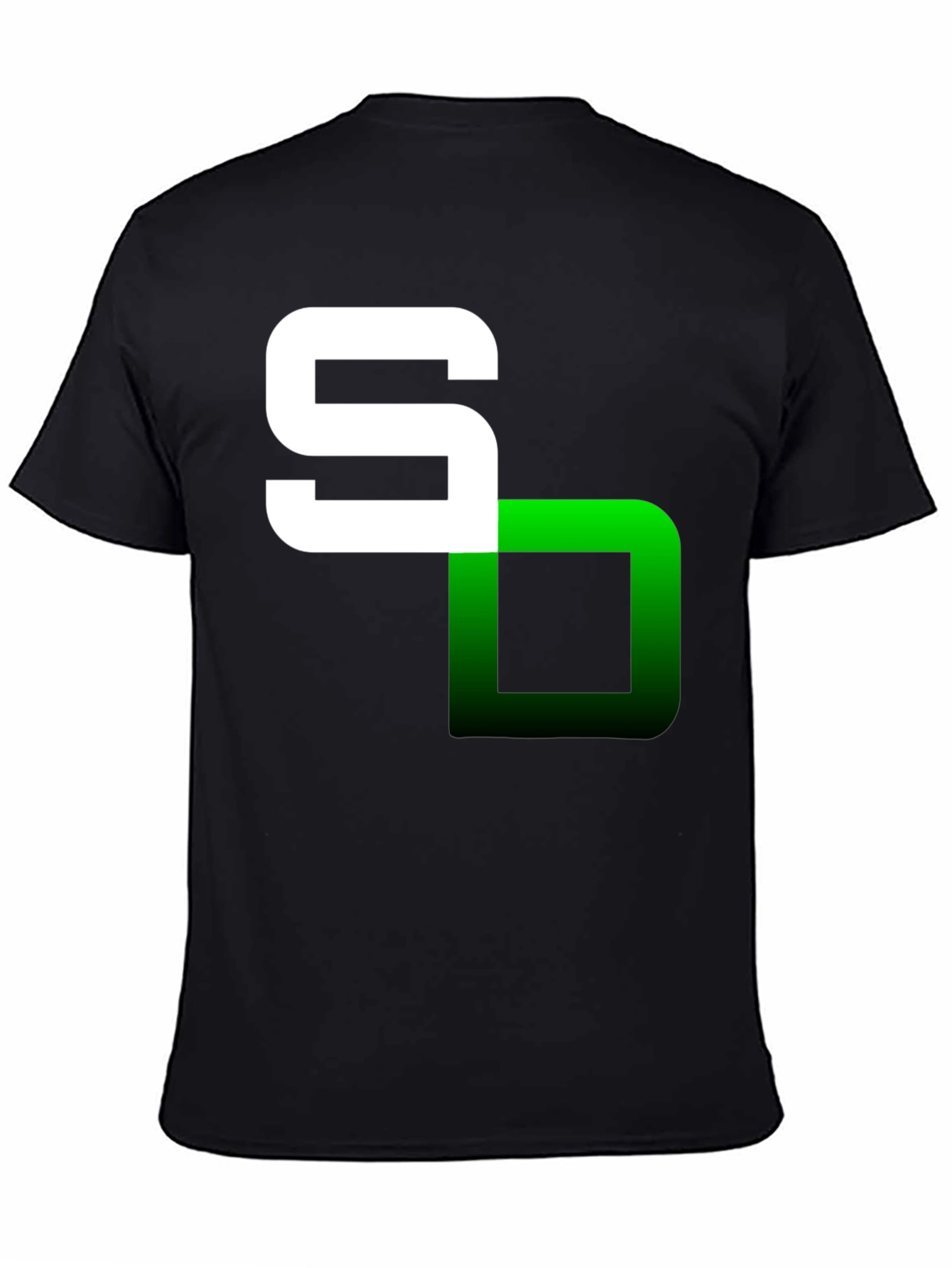 Modern Graphic Tee - S Logo Black T-Shirt
