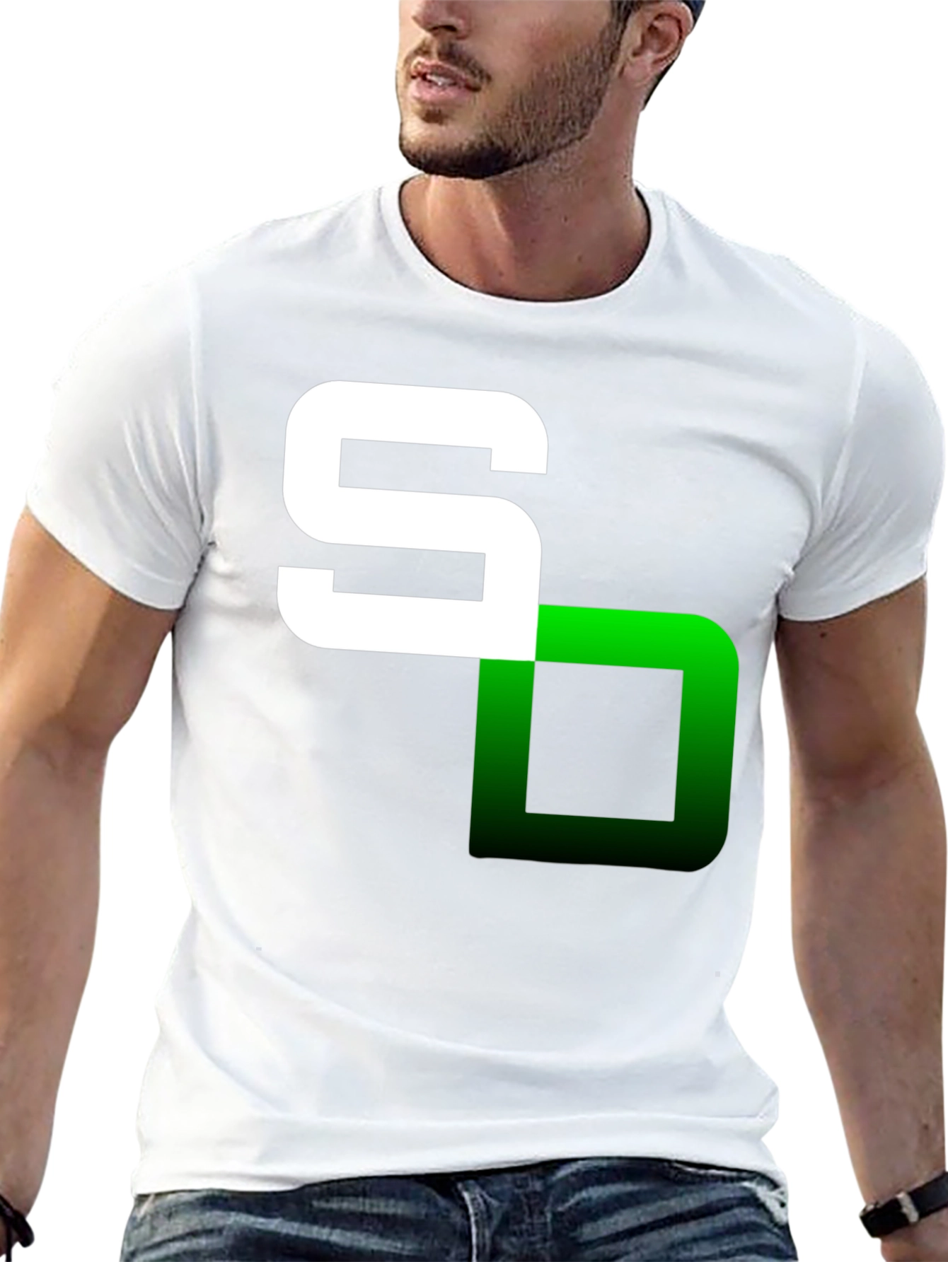 Modern Graphic Tee - S Logo Black T-Shirt