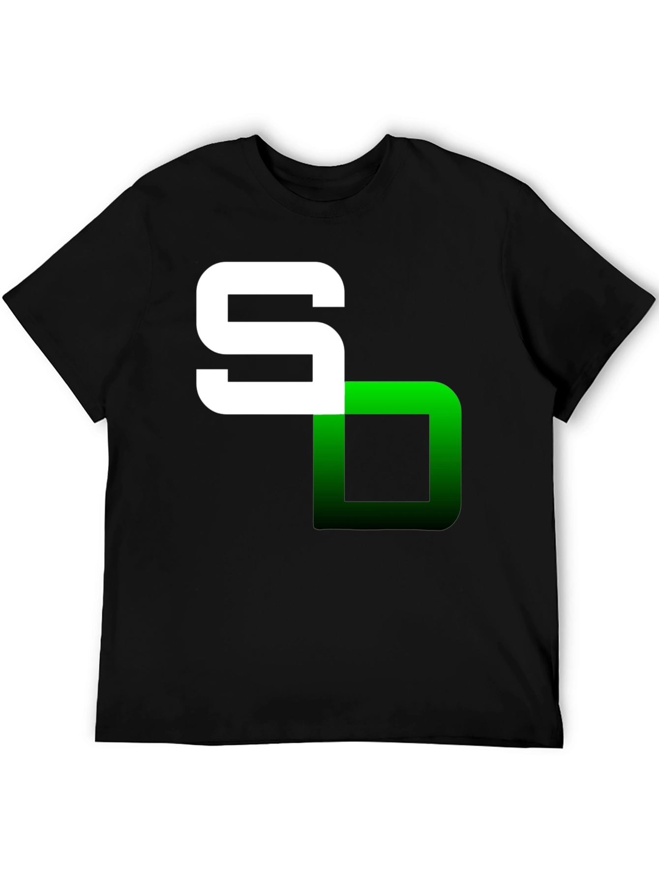 Modern Graphic Tee - S Logo Black T-Shirt