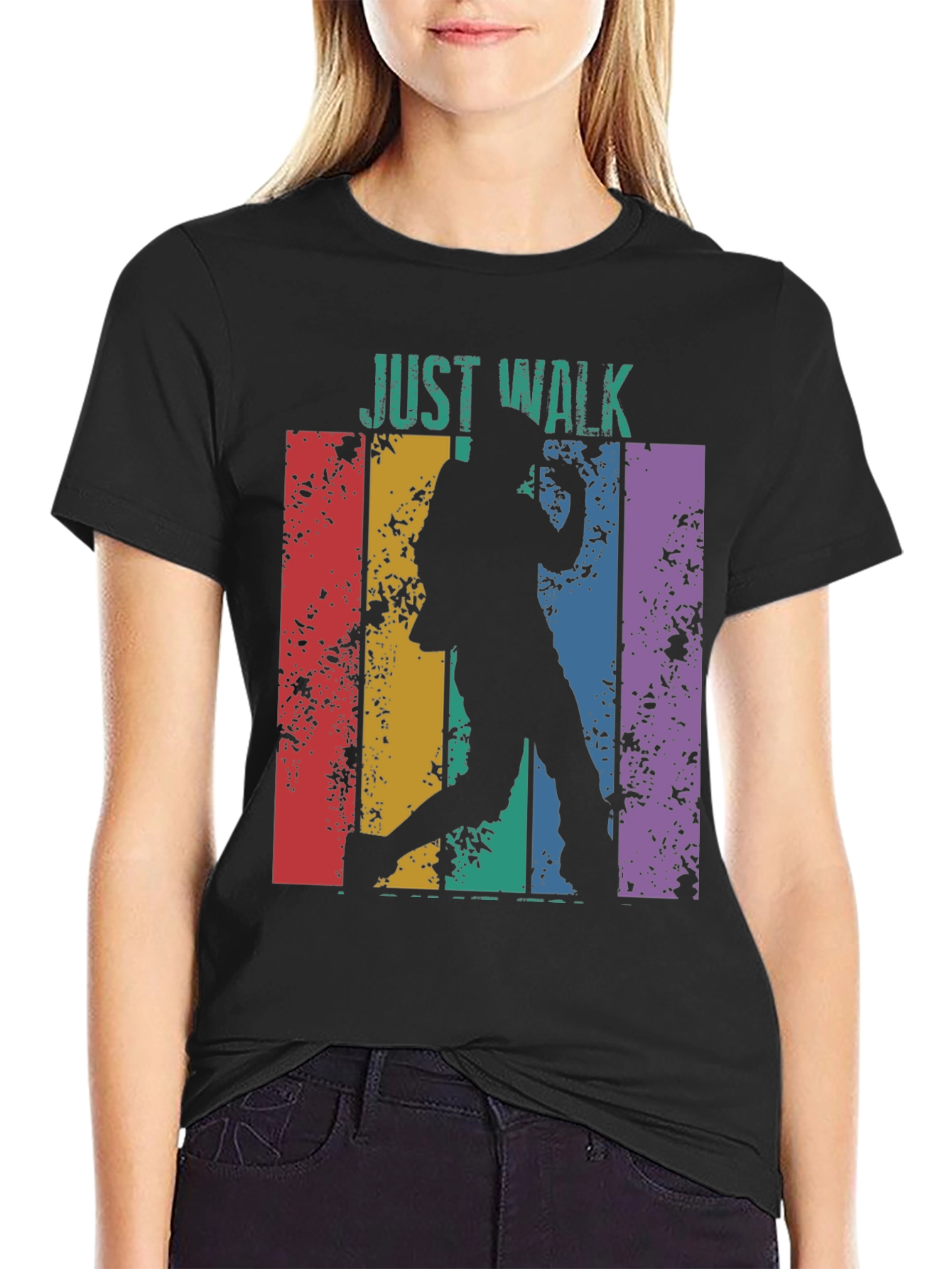Just Walk Mens Graphic T-Shirt
