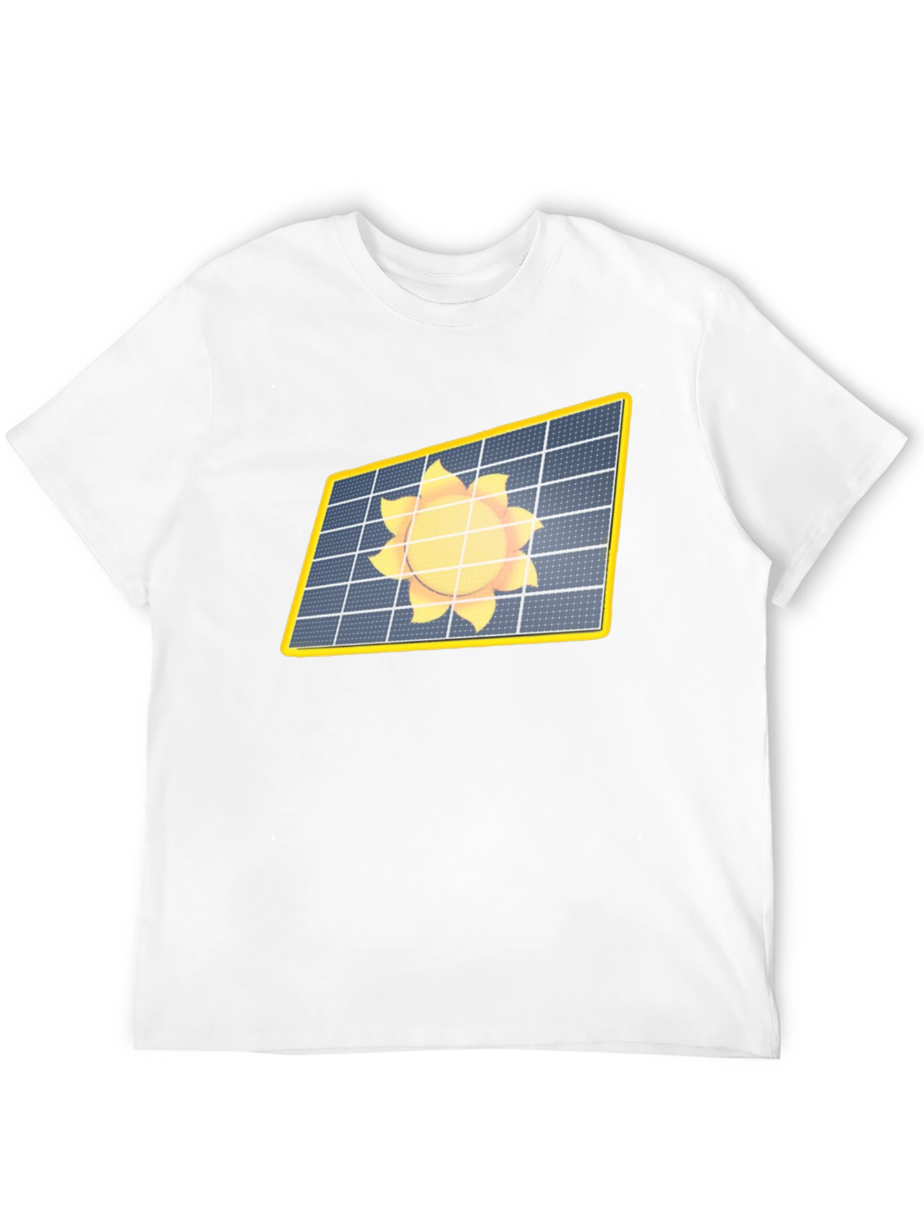 Solar Panel Sun Graphic Black T-Shirt