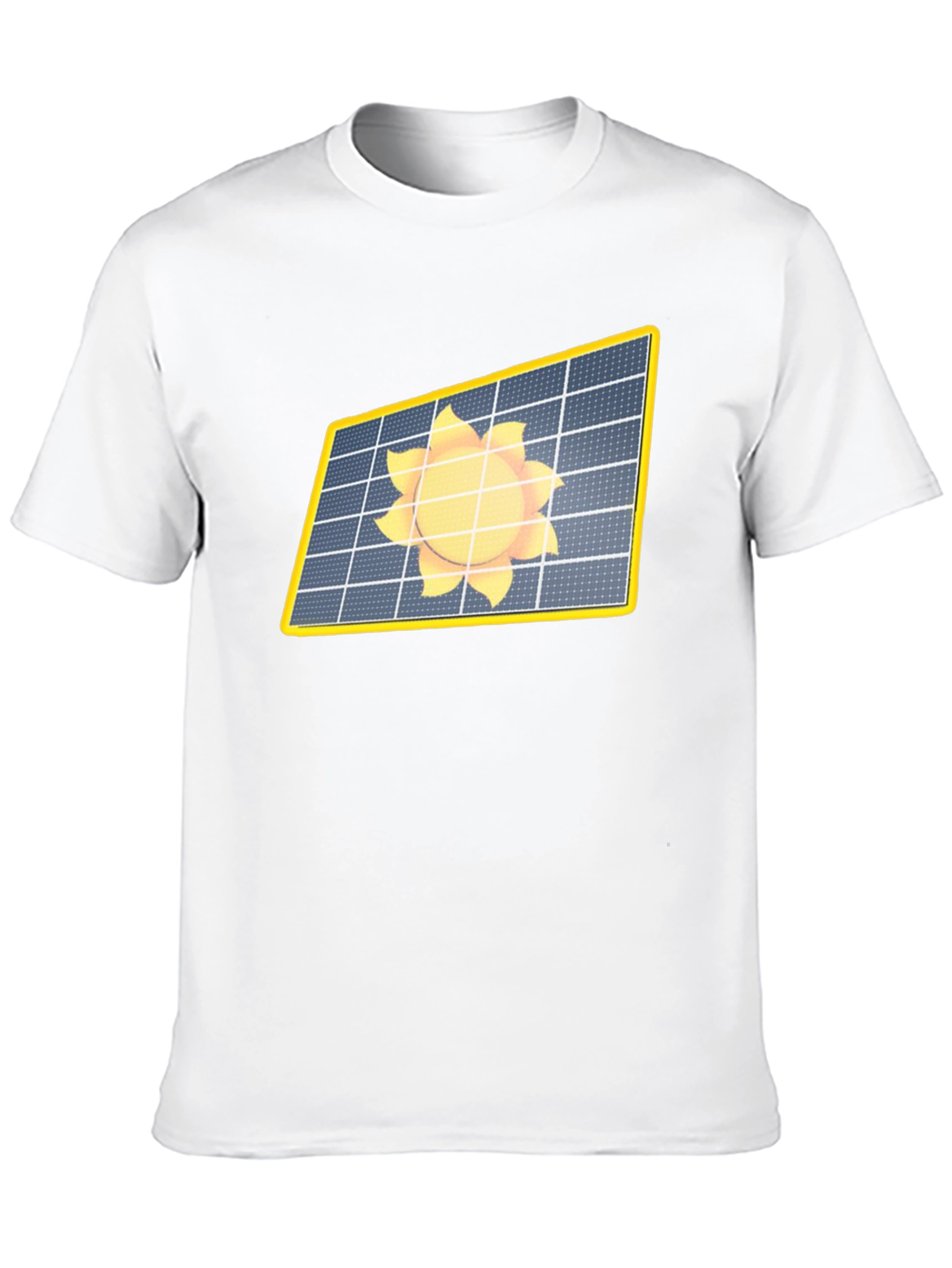 Solar Panel Sun Graphic Black T-Shirt