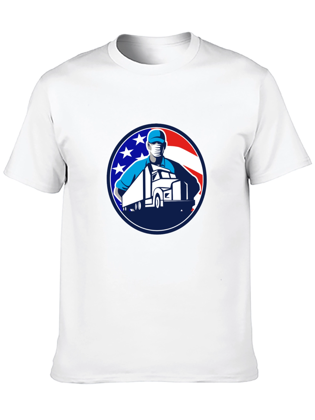 Trucker Pride Graphic Tee - Black Crew Neck T-Shirt