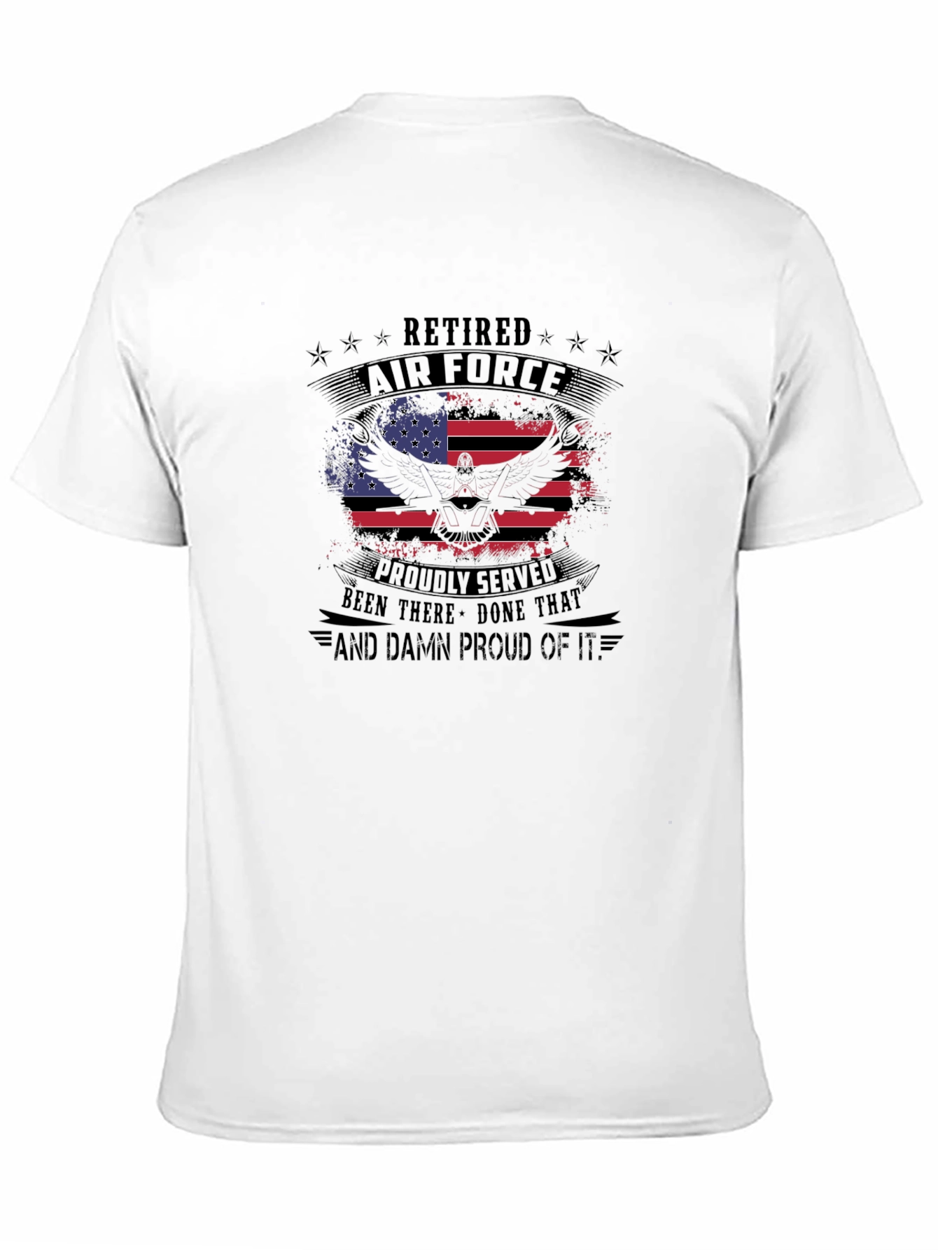 Retired Air Force T-Shirt - Patriotic Design