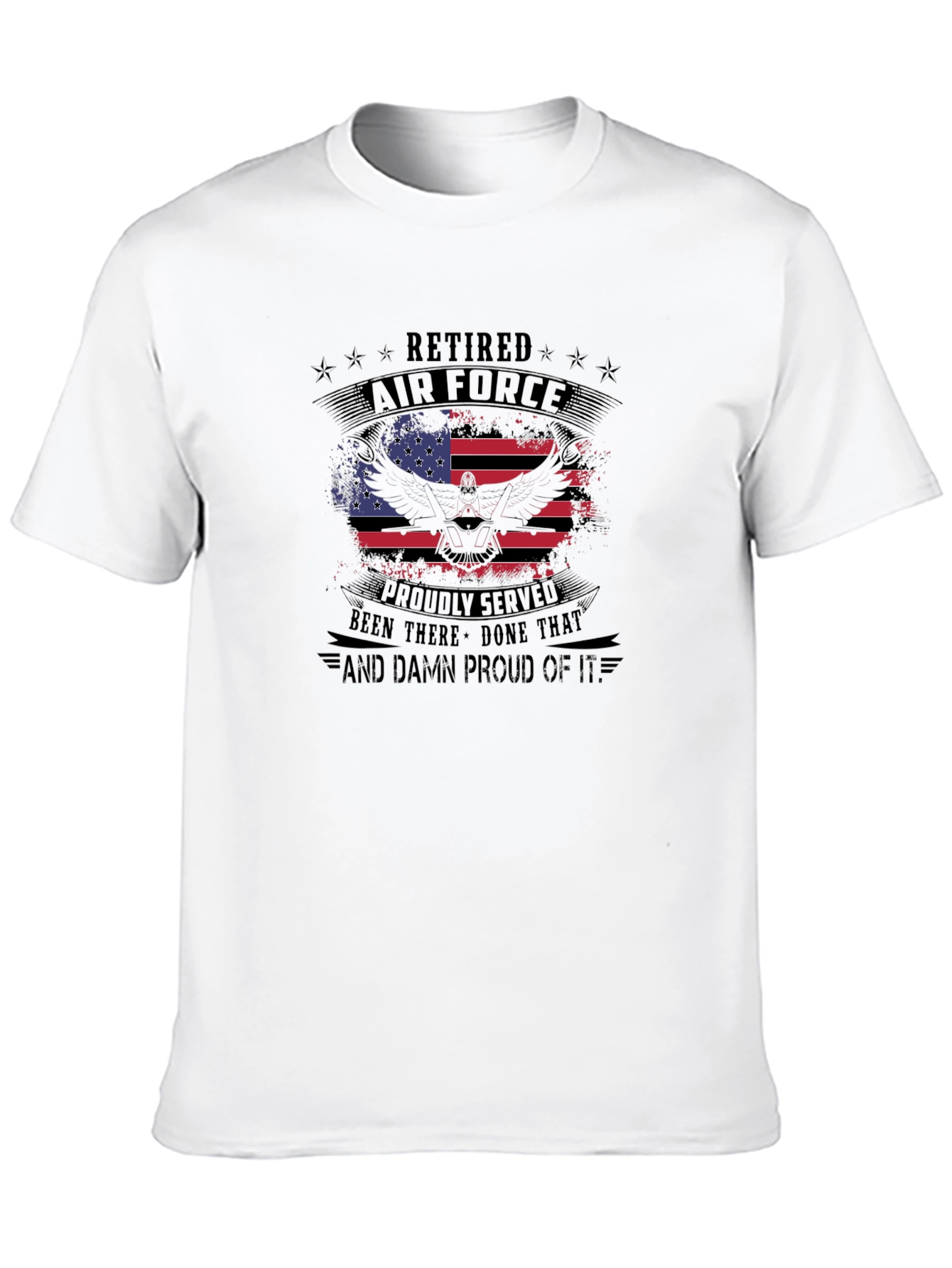 Retired Air Force T-Shirt - Patriotic Design